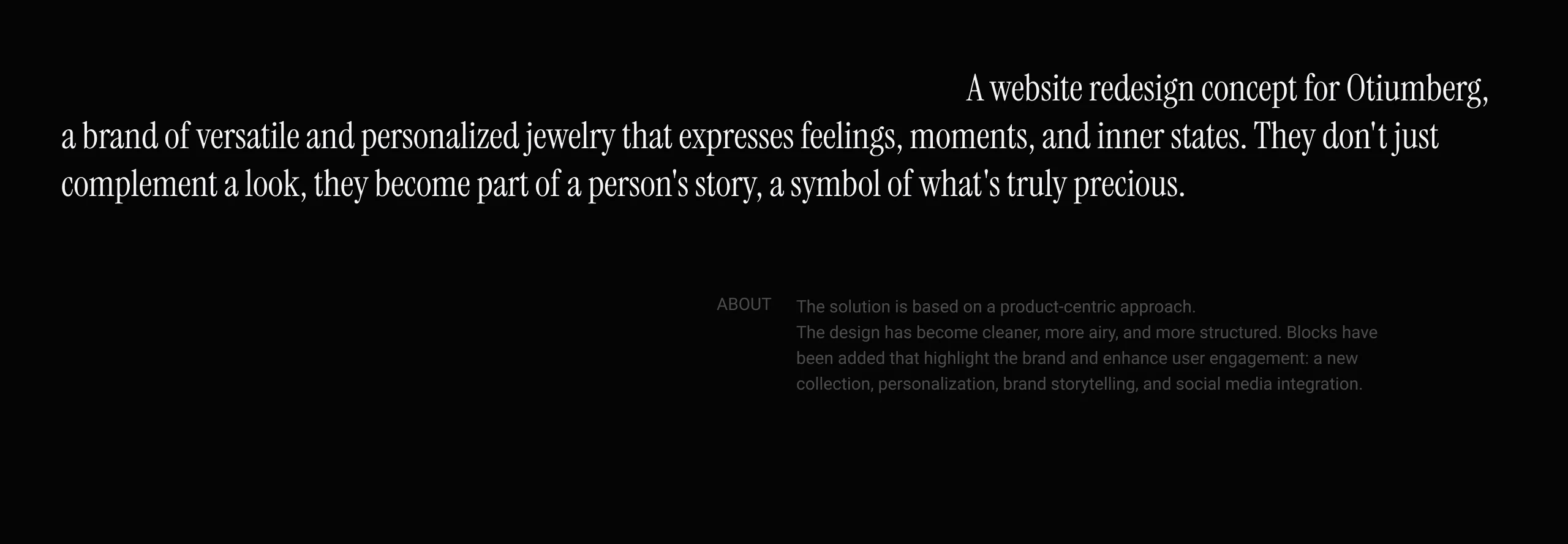 Otuimberg online jewelry store design concept — Изображение №1 — Интерфейсы на Dprofile