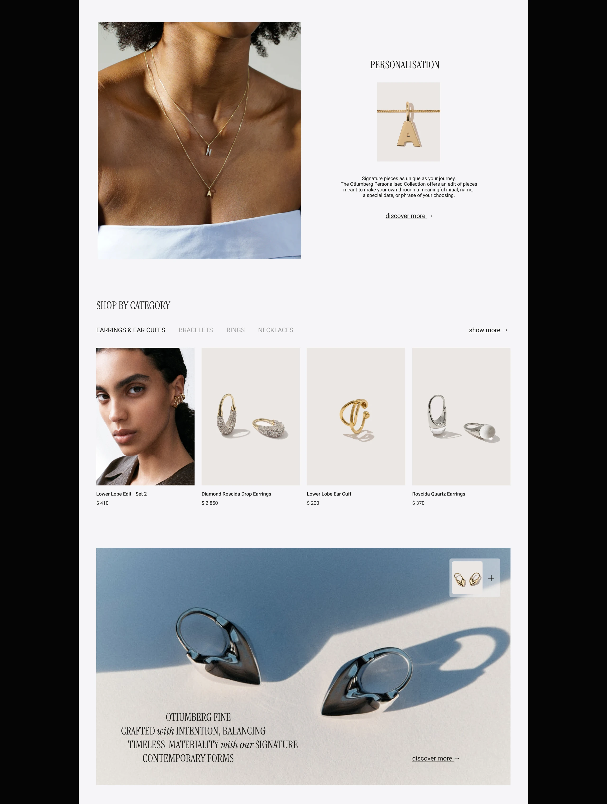 Otuimberg online jewelry store design concept — Изображение №4 — Интерфейсы на Dprofile