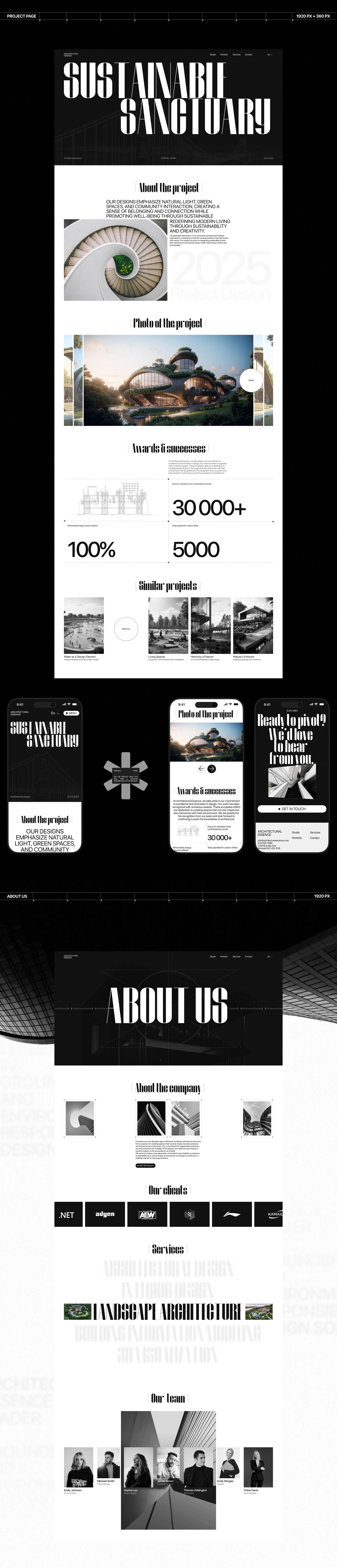 Architectural Essence | Corporate website — Изображение №7 — Интерфейсы на Dprofile