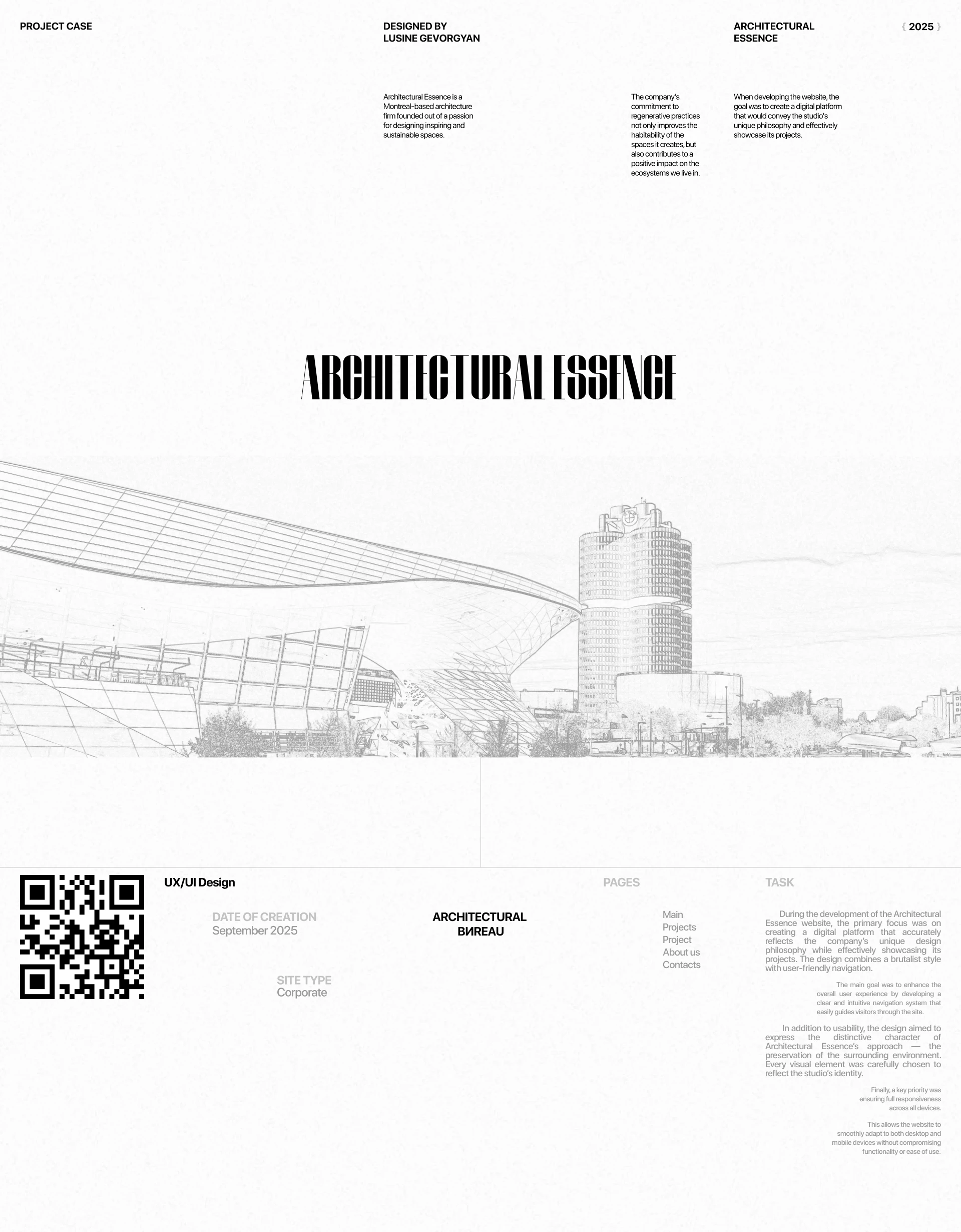 Architectural Essence | Corporate website — Изображение №1 — Интерфейсы на Dprofile