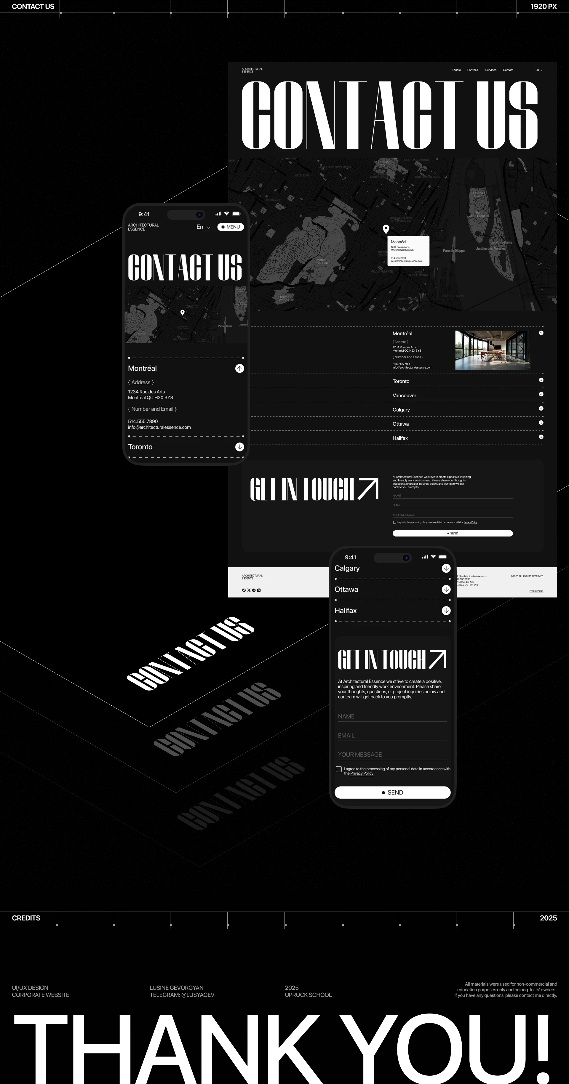 Architectural Essence | Corporate website — Изображение №9 — Интерфейсы на Dprofile