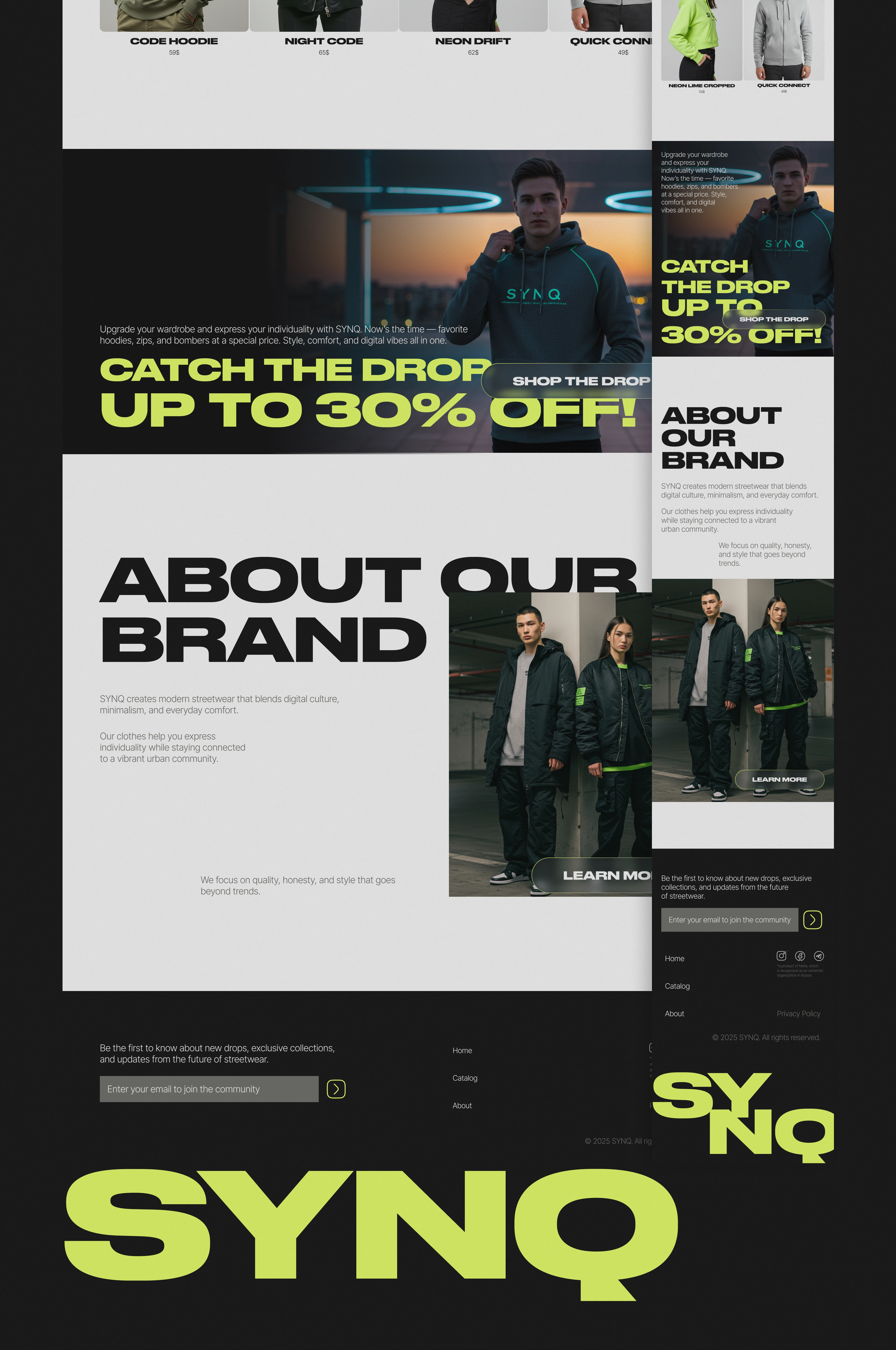 SYNQ | E-commerce Website Design Concept — Изображение №7 — Интерфейсы на Dprofile