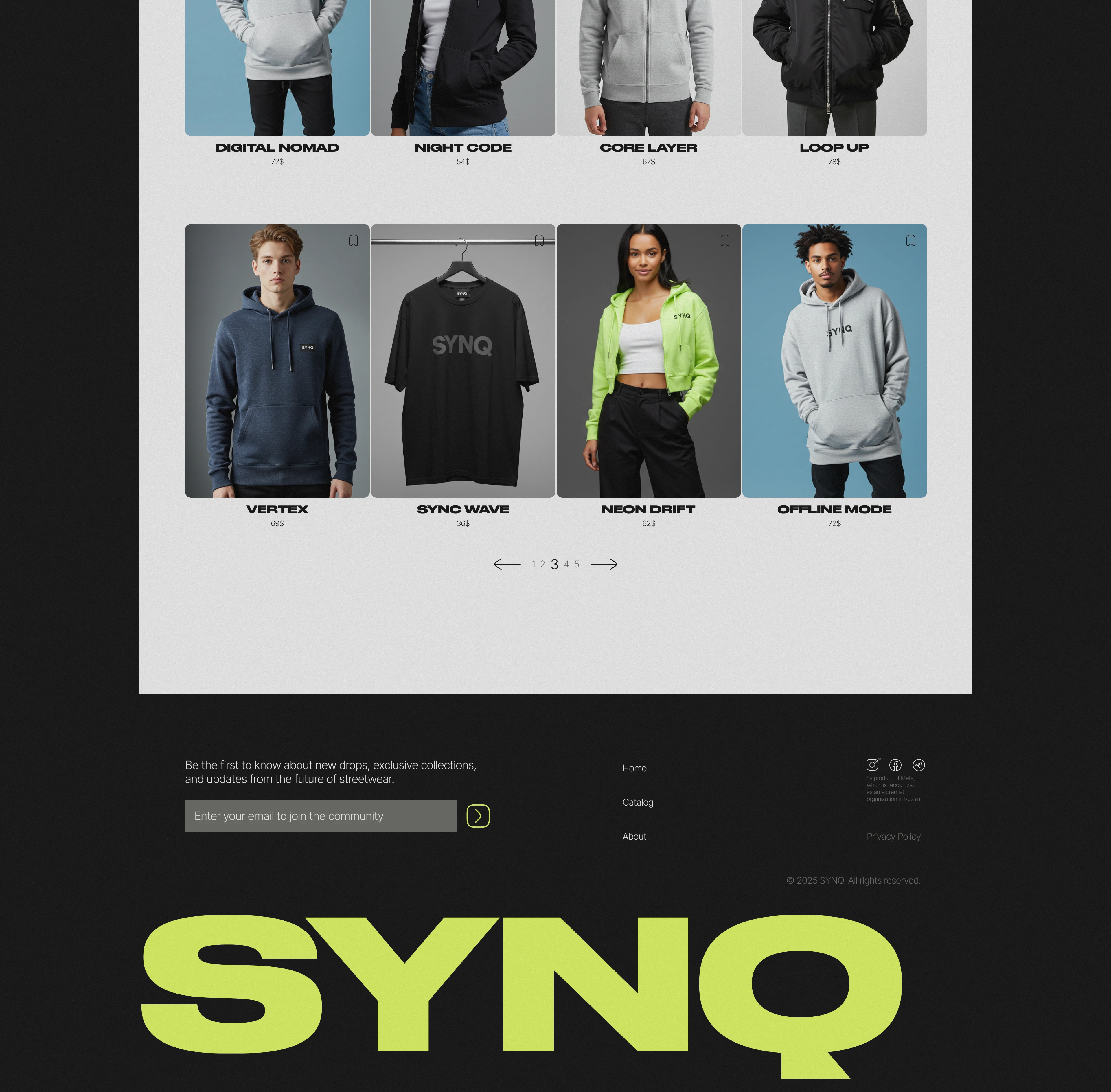 SYNQ | E-commerce Website Design Concept — Изображение №10 — Интерфейсы на Dprofile