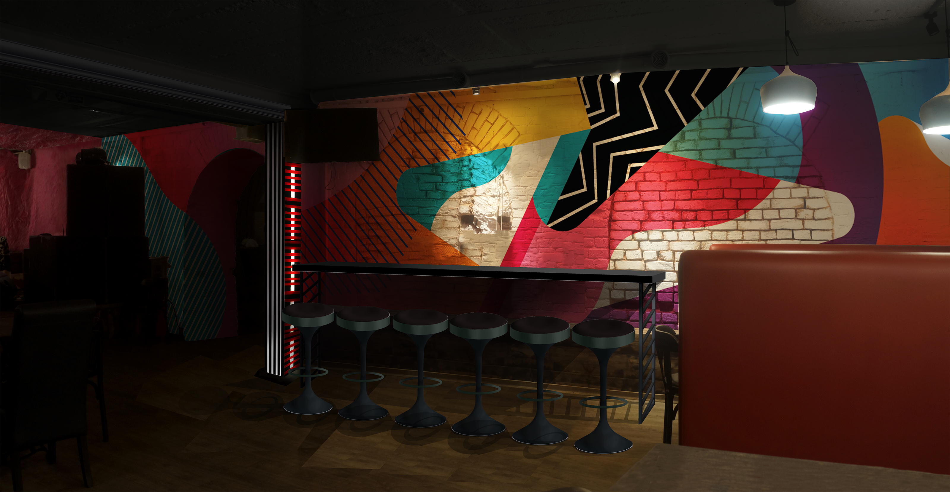 Проект внутреннего оформления бара «Парадная» («Другой Zomb… — Изображение №6 — Иллюстрация, Графика на Dprofile