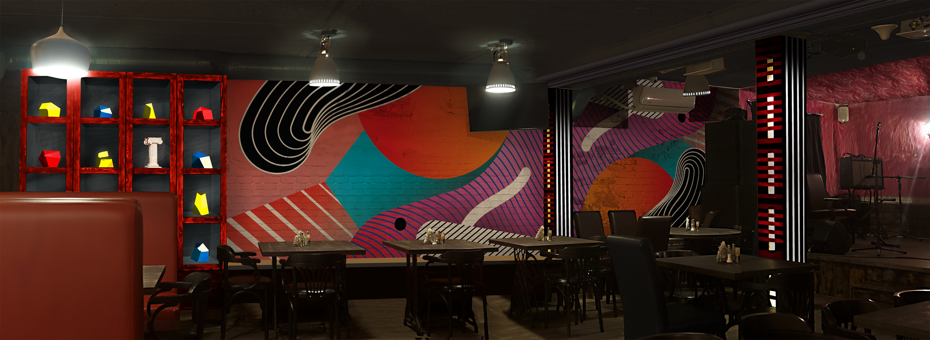 Проект внутреннего оформления бара «Парадная» («Другой Zomb… — Изображение №8 — Иллюстрация, Графика на Dprofile