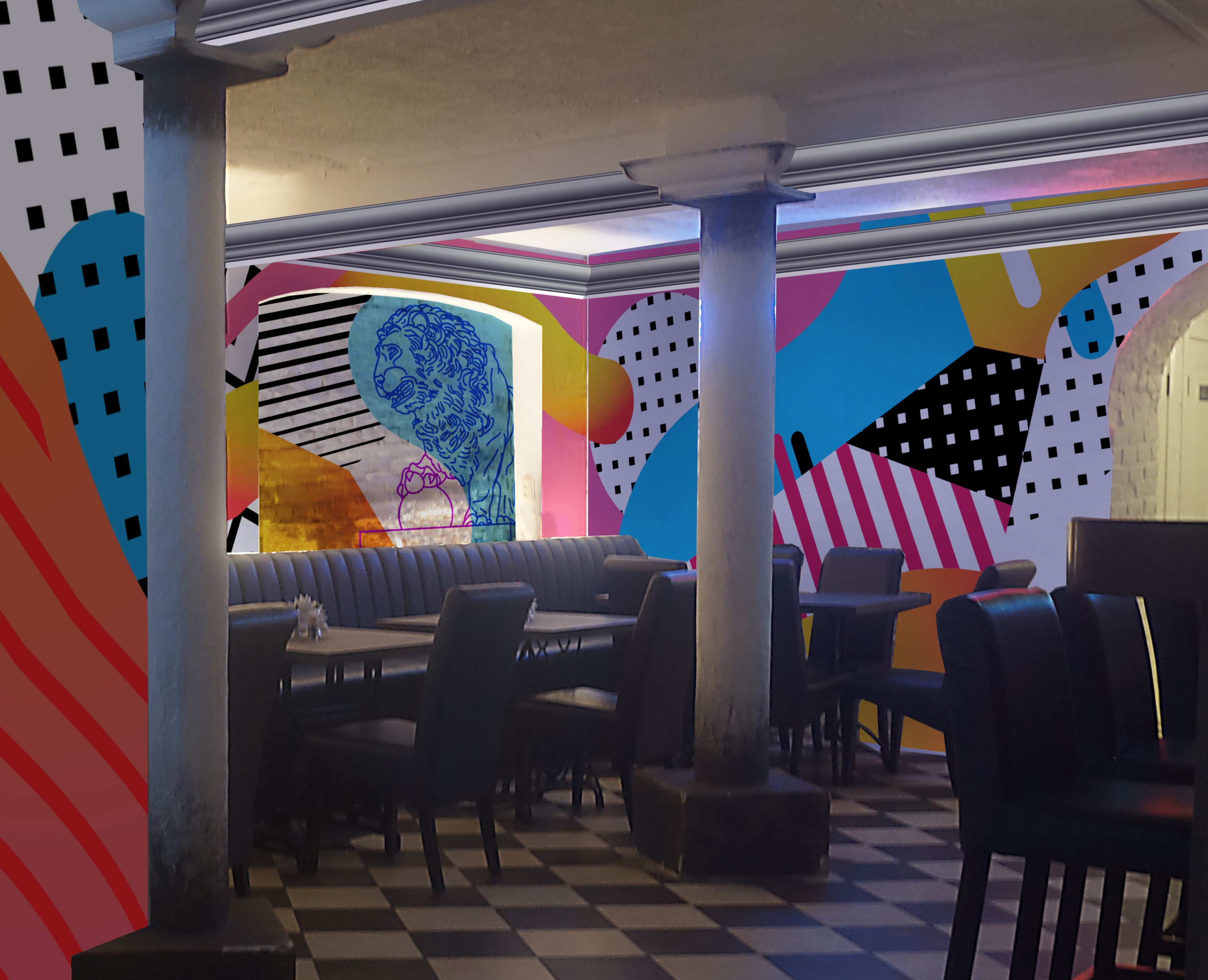 Проект внутреннего оформления бара «Парадная» («Другой Zomb… — Иллюстрация, Графика на Dprofile