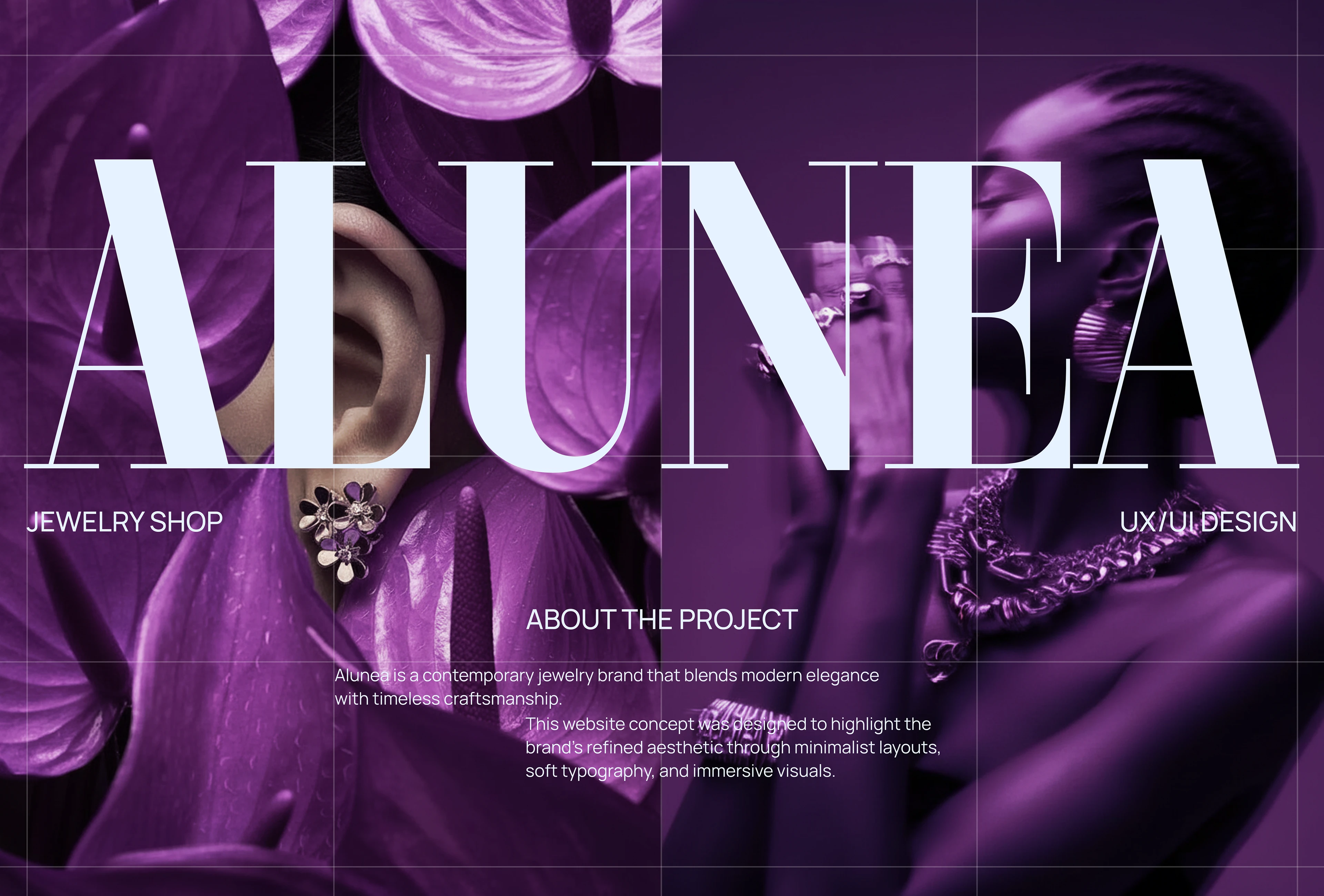 ALUNEA | JEWELRY SHOP — Изображение №1 — Интерфейсы, Брендинг на Dprofile