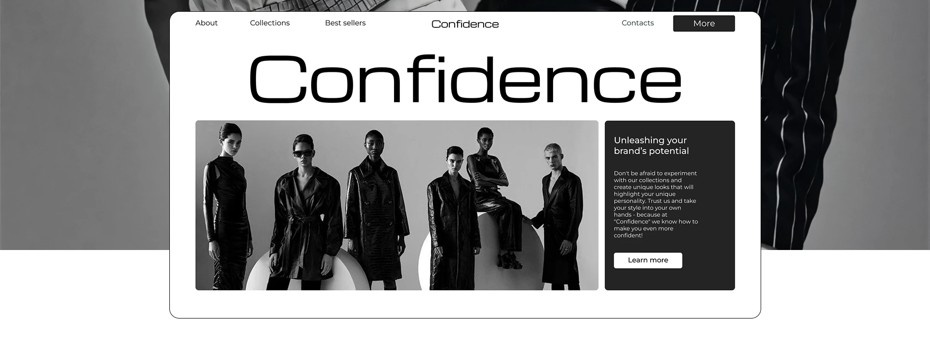 Confidence | website — Изображение №2 — Интерфейсы на Dprofile
