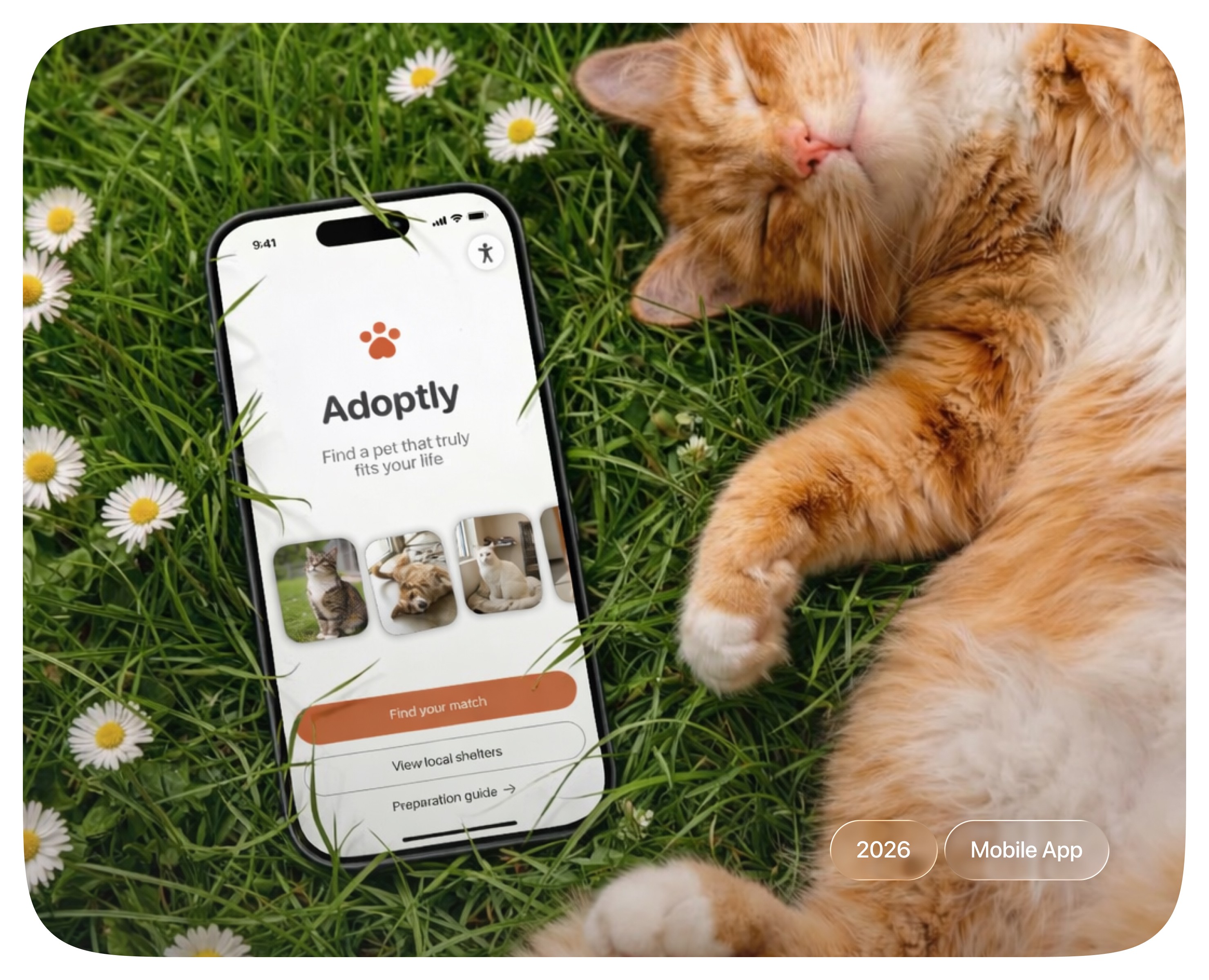 Adoptly — Pet Adoption Mobile App на Dprofile