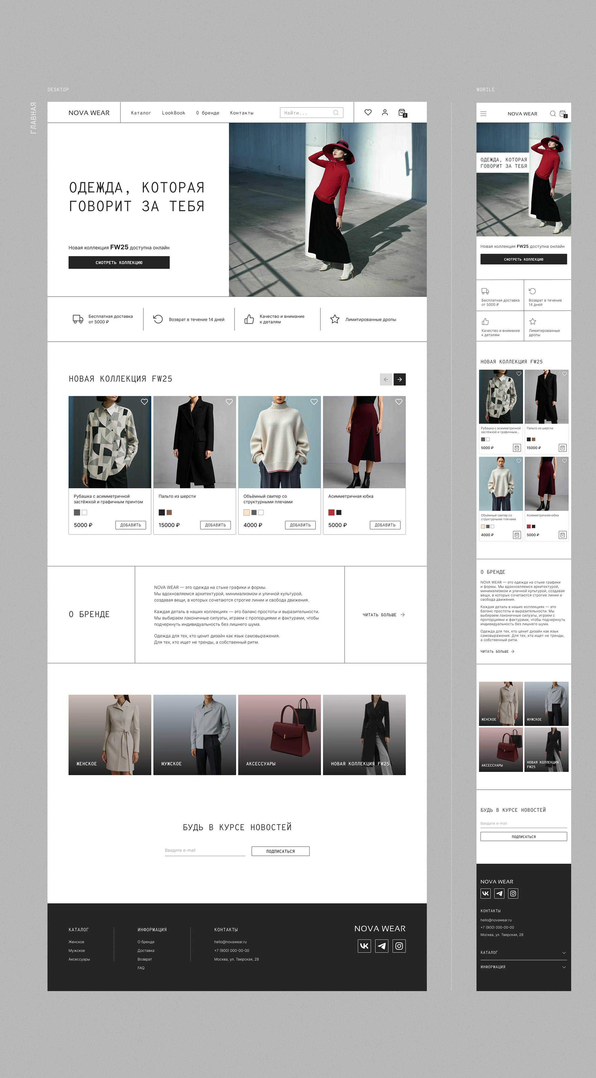 Интернет-магазин одежды | Fashion Store — Изображение №6 — Интерфейсы на Dprofile