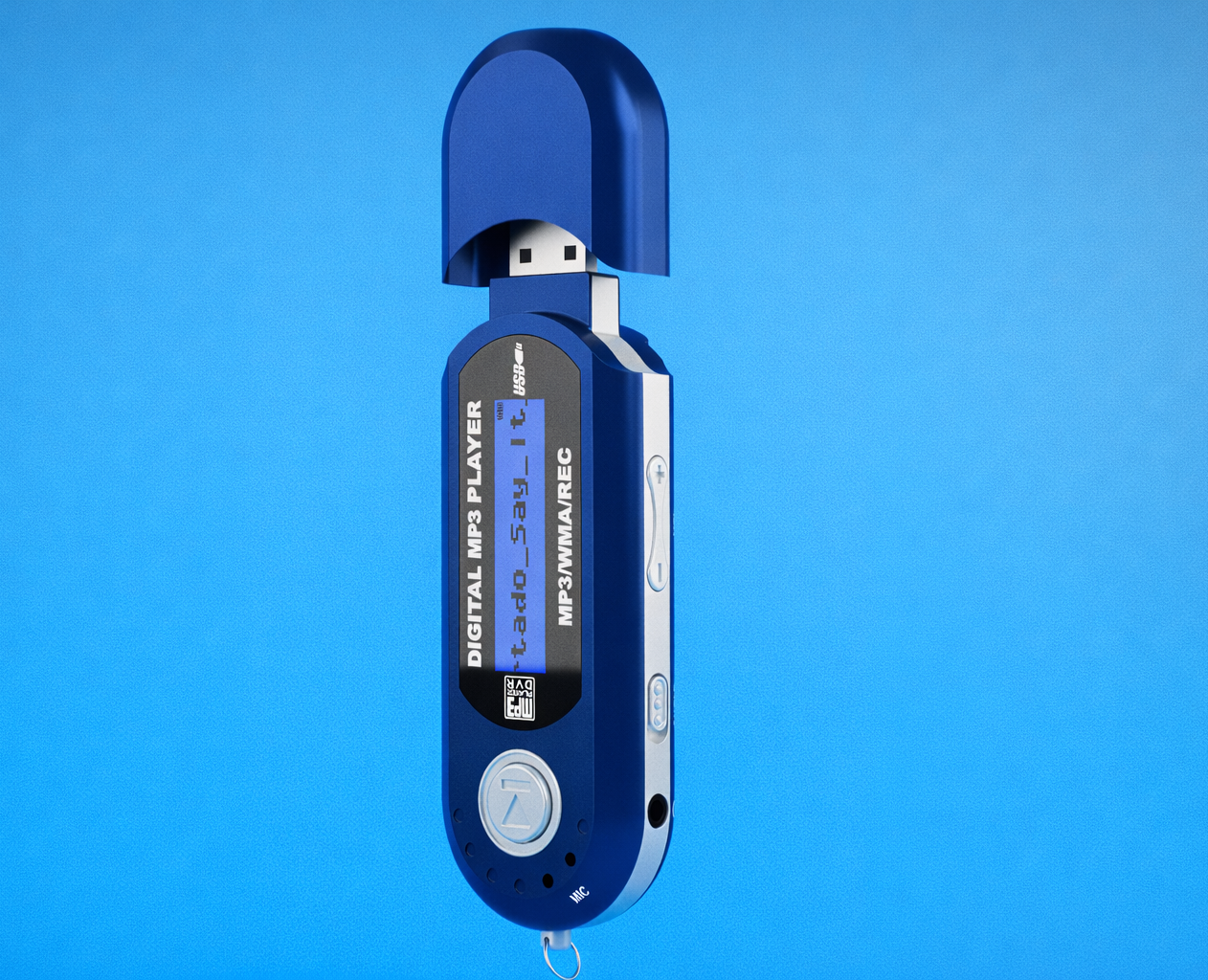 Retro Digital MP3 Player Visualization — Иллюстрация, 3D на Dprofile