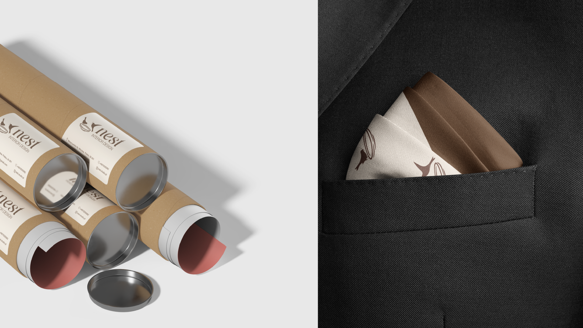 Фирменный стиль для студии дизайна интерьера Nest — Изображение №9 — Интерфейсы, Брендинг на Dprofile