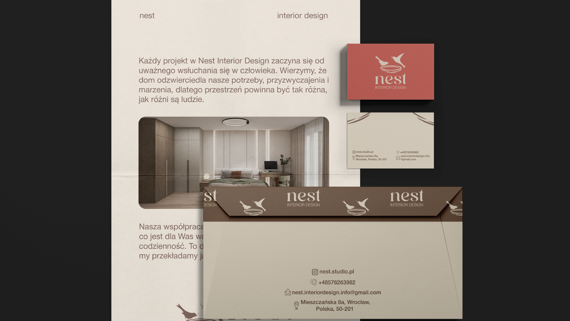 Фирменный стиль для студии дизайна интерьера Nest — Изображение №14 — Интерфейсы, Брендинг на Dprofile