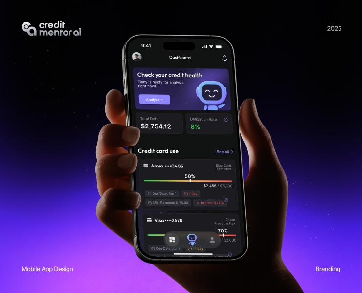 Credit Mentor AI | Мобильное приложение — Интерфейсы на Dprofile