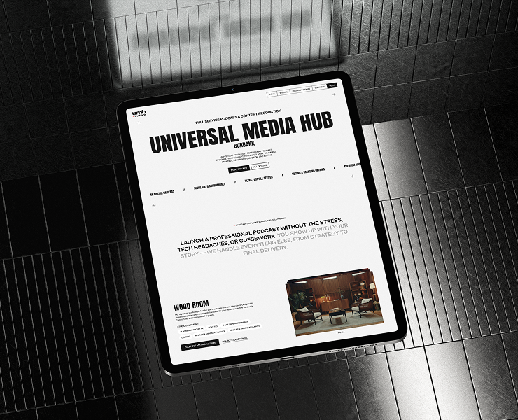 UMH Burbank | Дизайн сайта для подкаст-студии — Интерфейсы, Брендинг на Dprofile