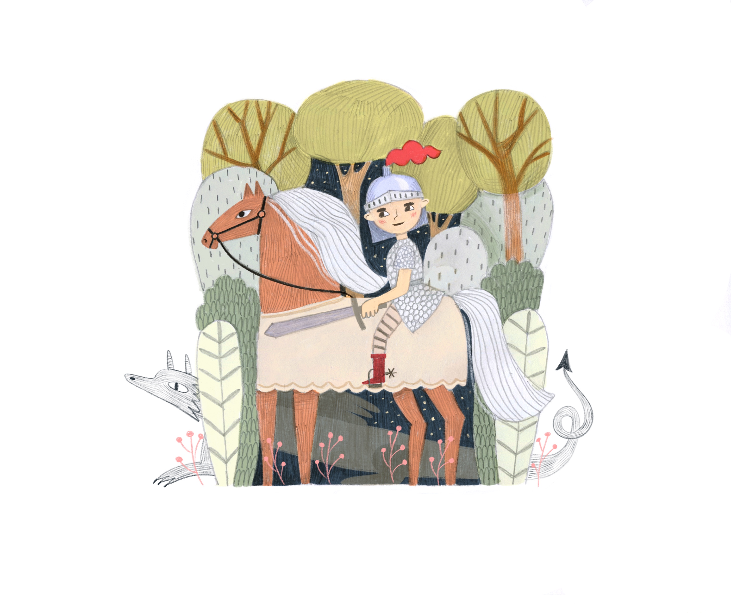 Рыцарь и дракон — Изображение №1 — Иллюстрация на Dprofile