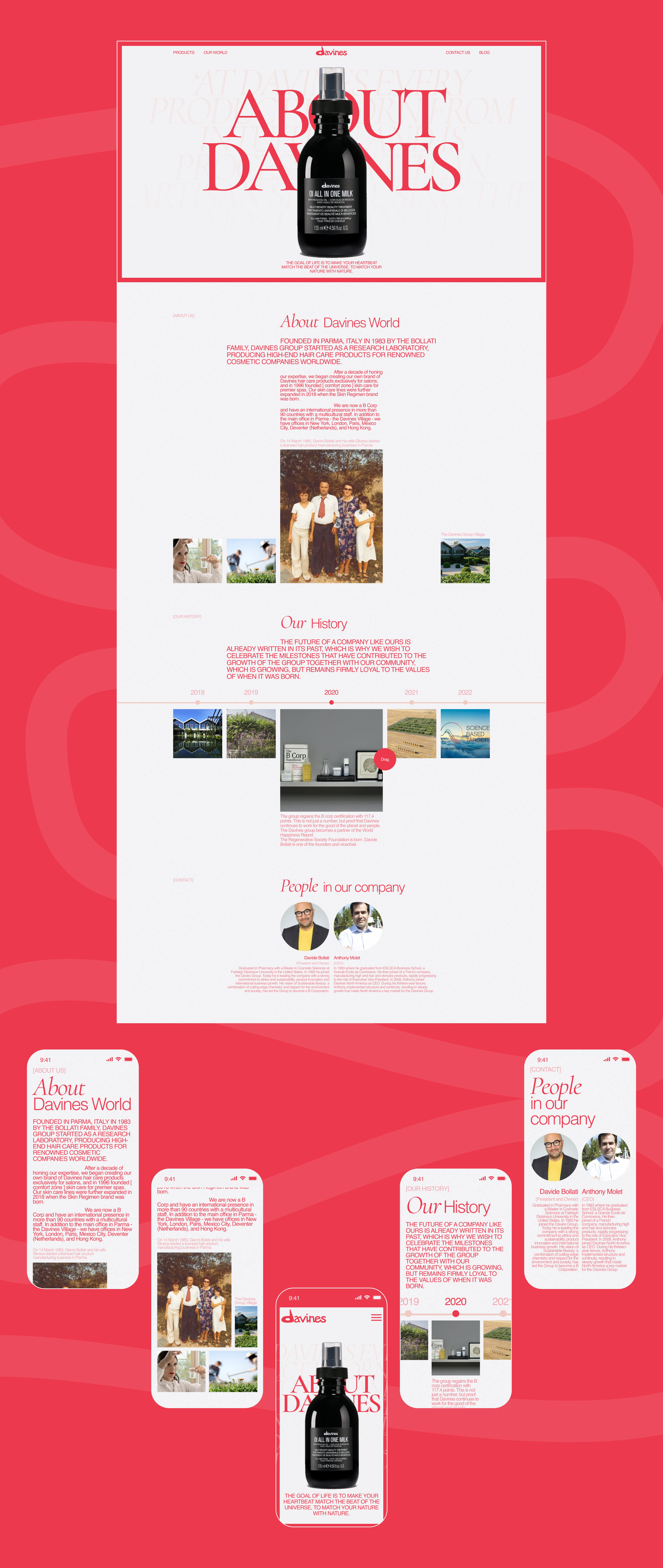 DAVINES | Corporate website | UX/UI design — Изображение №8 — Интерфейсы на Dprofile