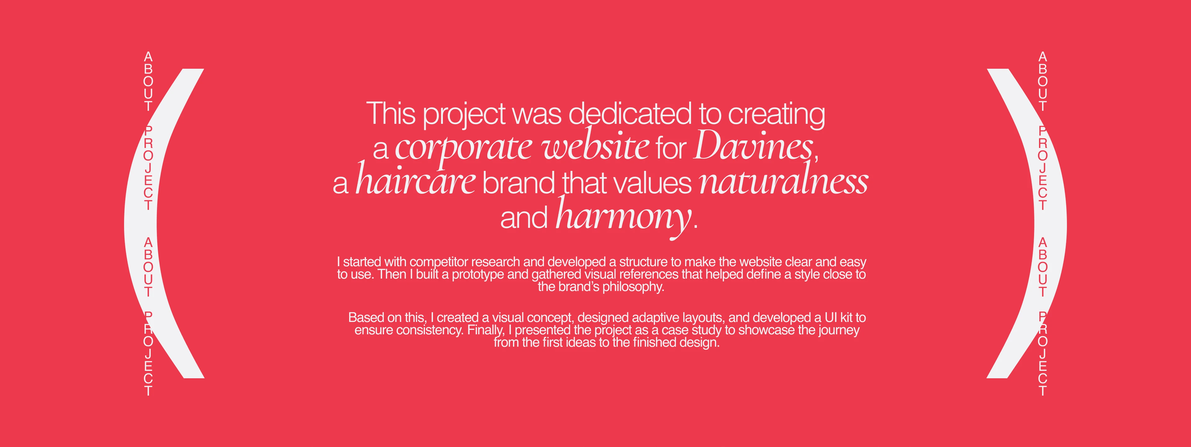 DAVINES | Corporate website | UX/UI design — Изображение №2 — Интерфейсы на Dprofile