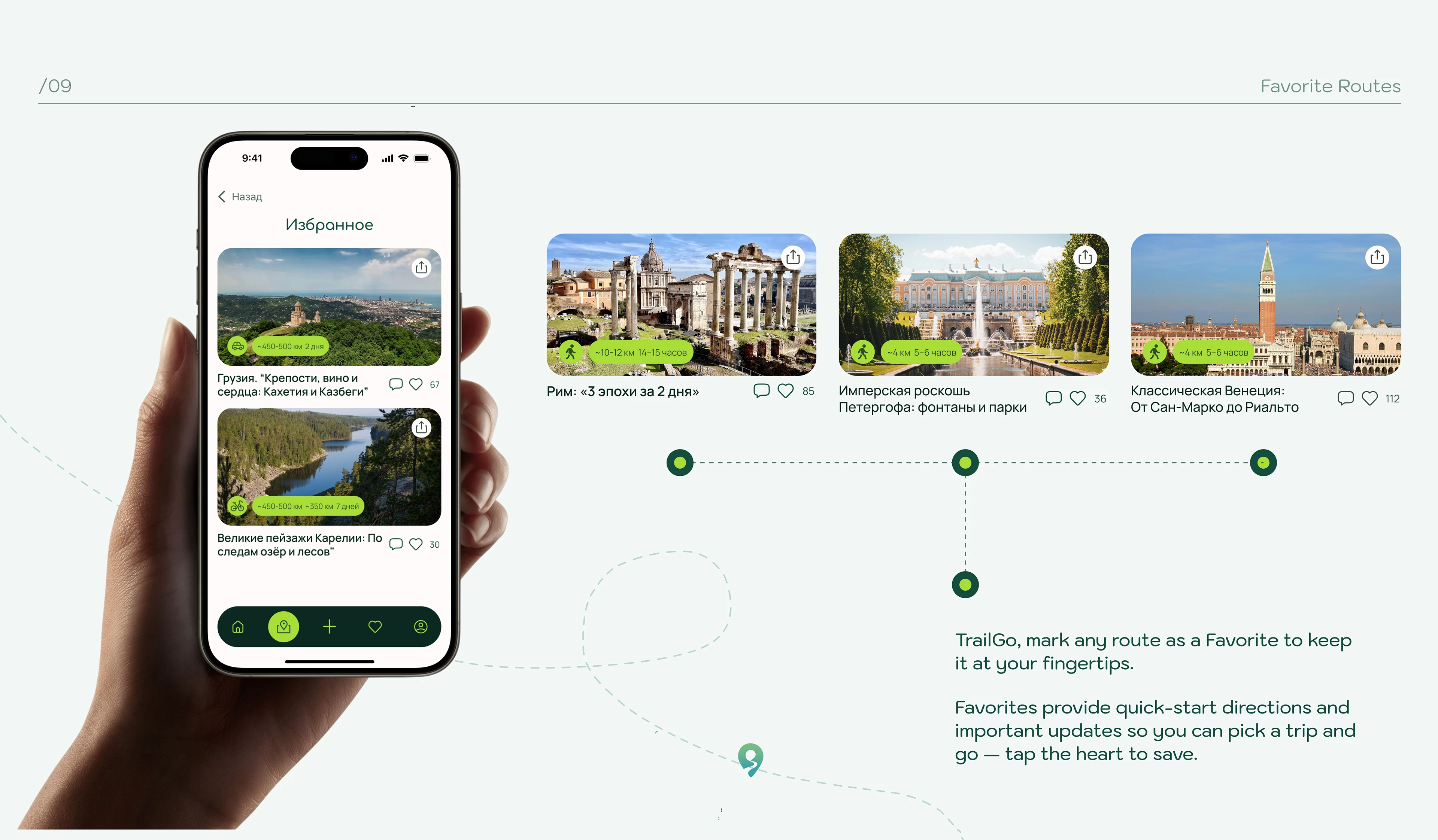 App travel TrailGo/with ready-made routes — Изображение №11 — Интерфейсы на Dprofile