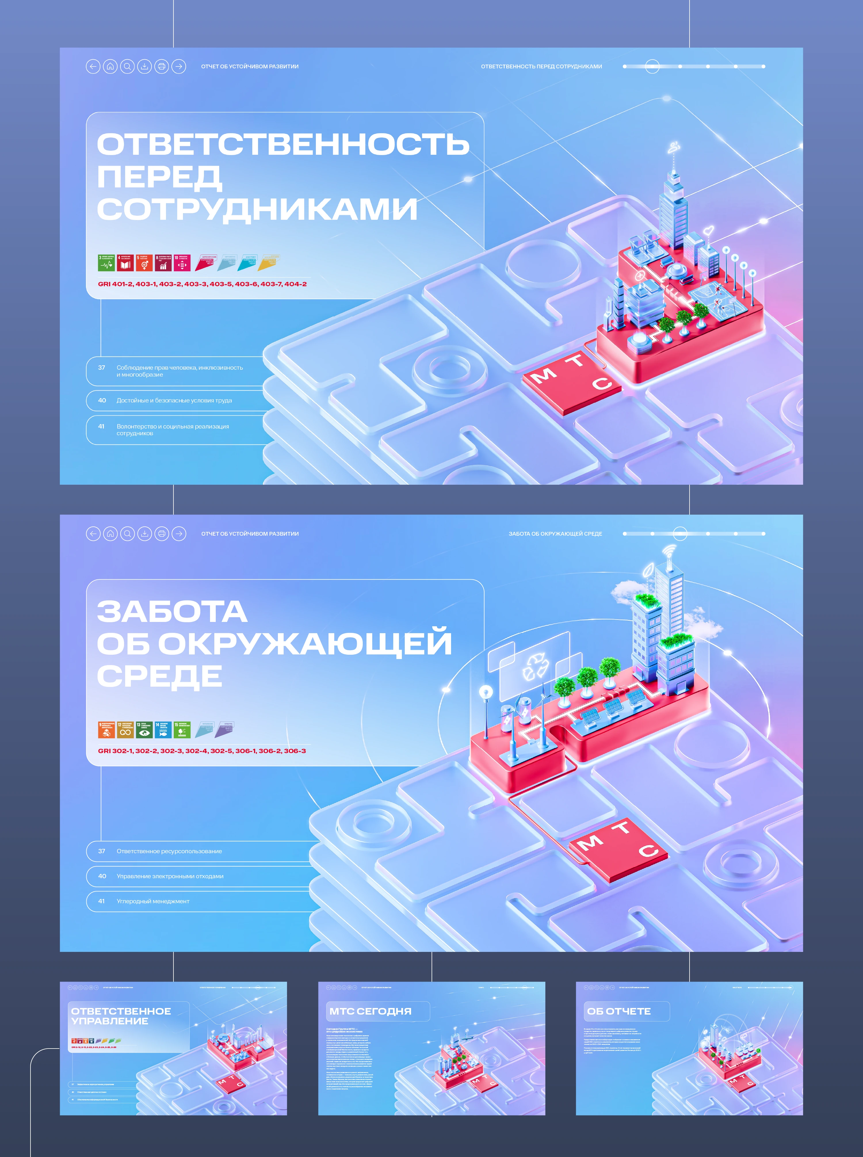 МТС | Концепция годового отчета (2024) — Изображение №4 — Графика, 3D на Dprofile