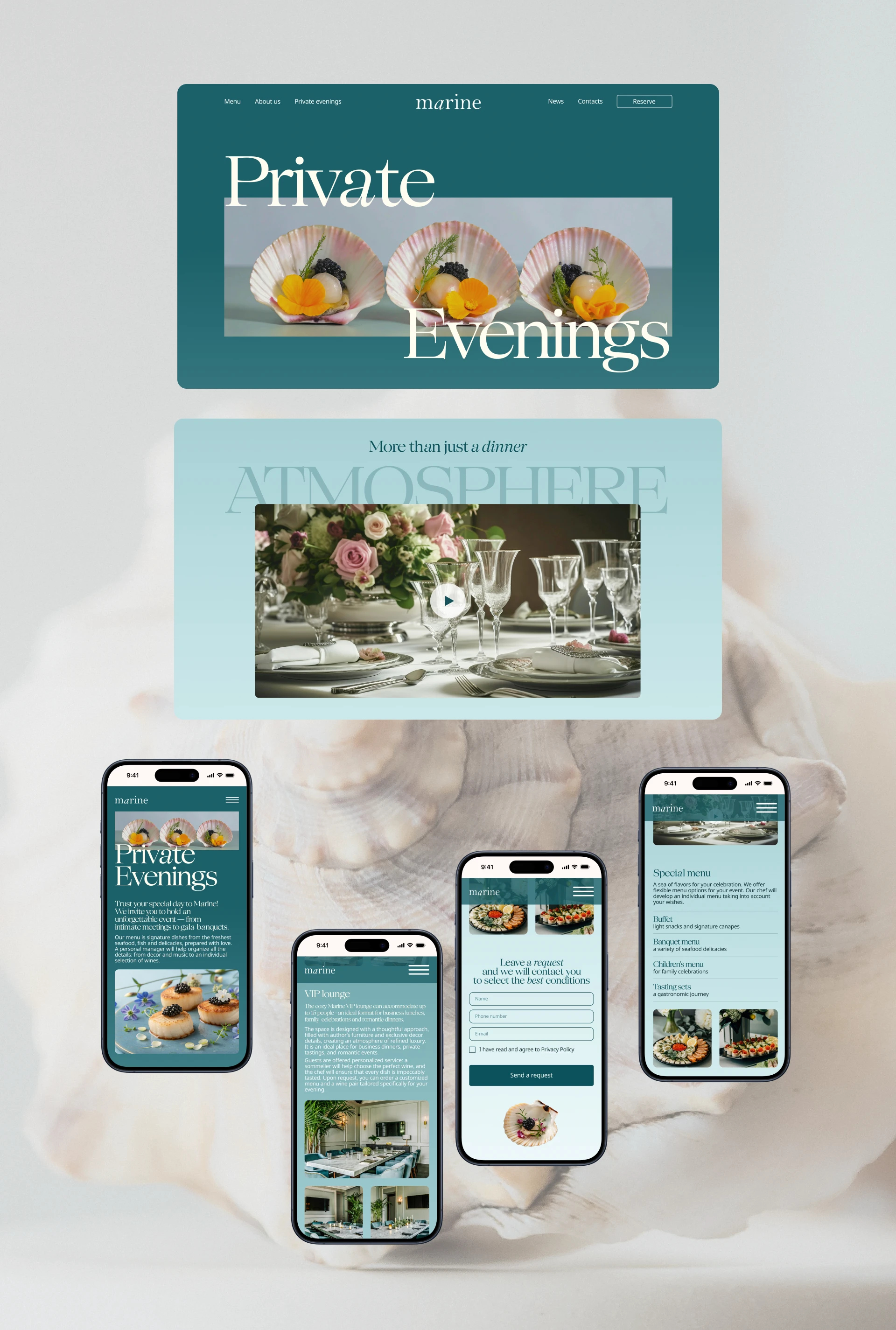 Marine restaurant [corporate website] — Изображение №8 — Интерфейсы на Dprofile