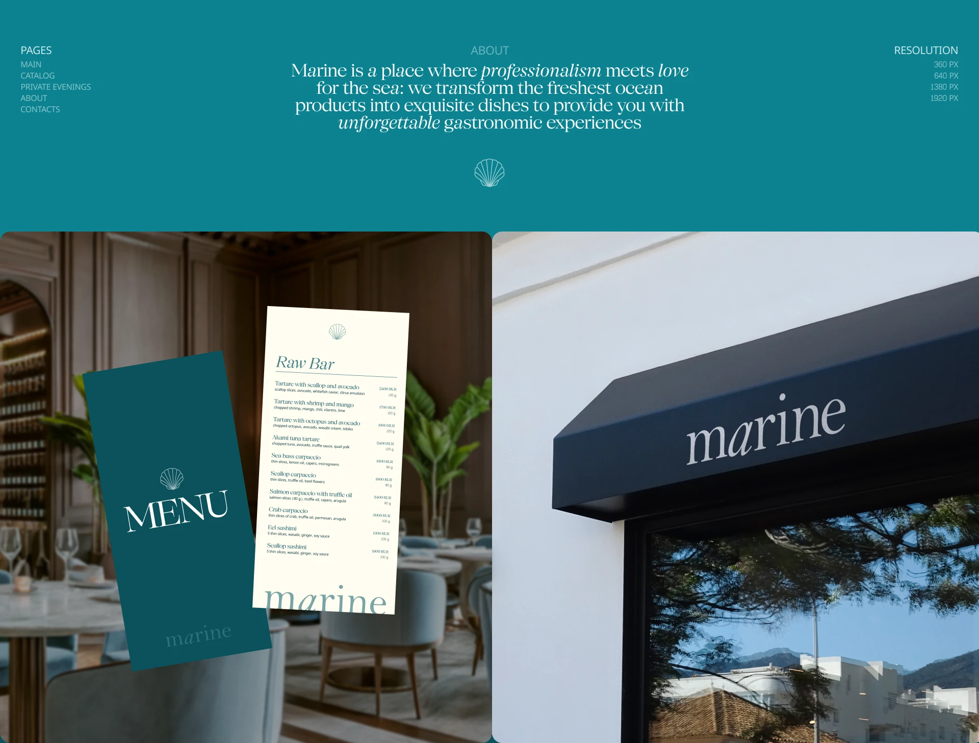 Marine restaurant [corporate website] — Изображение №2 — Интерфейсы на Dprofile