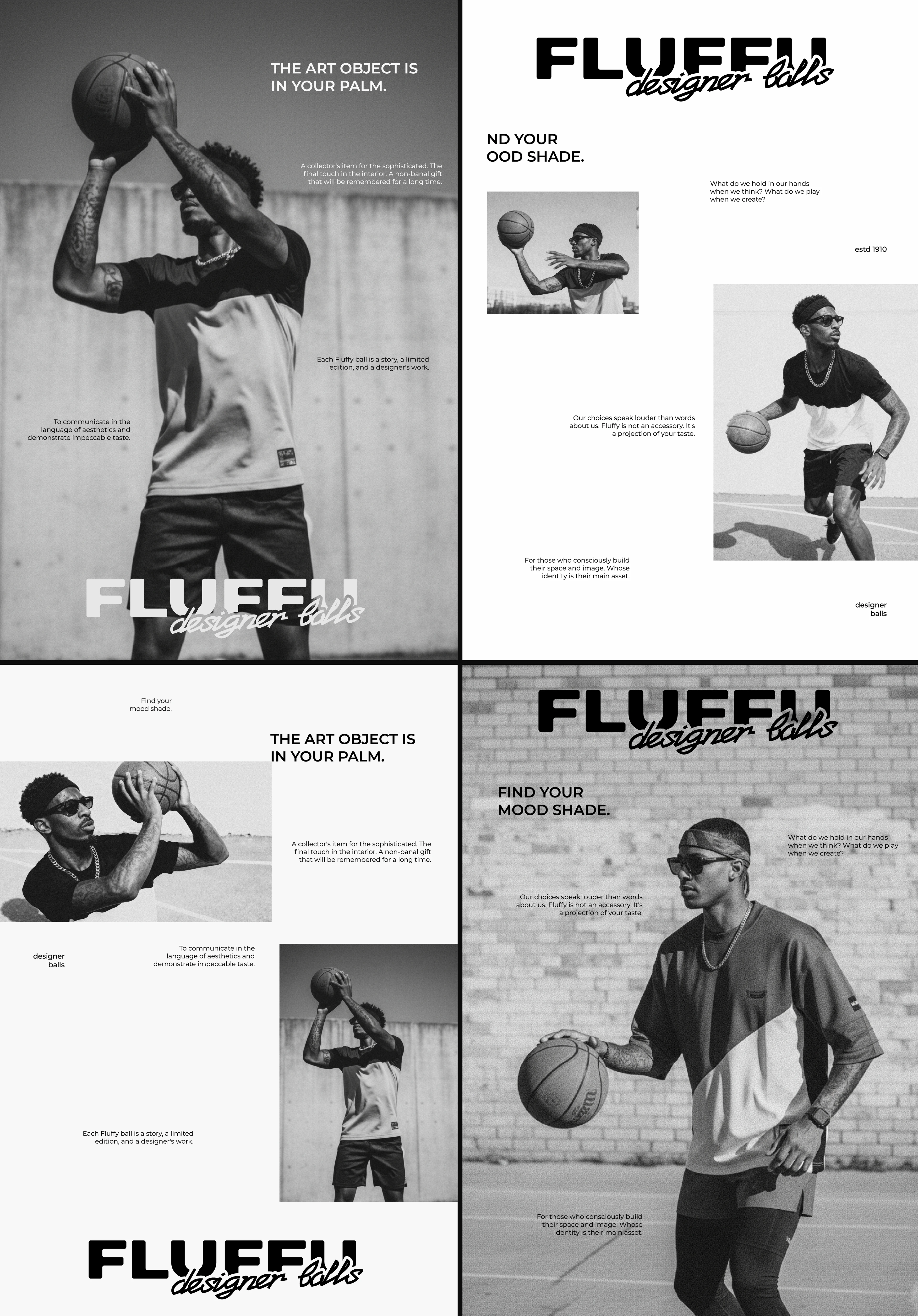 FLUFFY / Фирменный стиль для бренда дизайнерских мячей — Изображение №5 — Брендинг, Графика на Dprofile