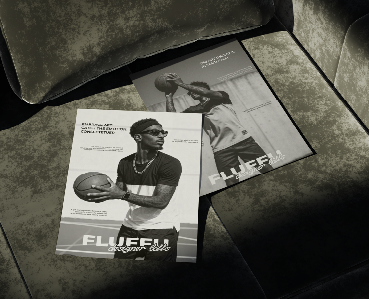 FLUFFY / Фирменный стиль для бренда дизайнерских мячей — Брендинг, Графика на Dprofile