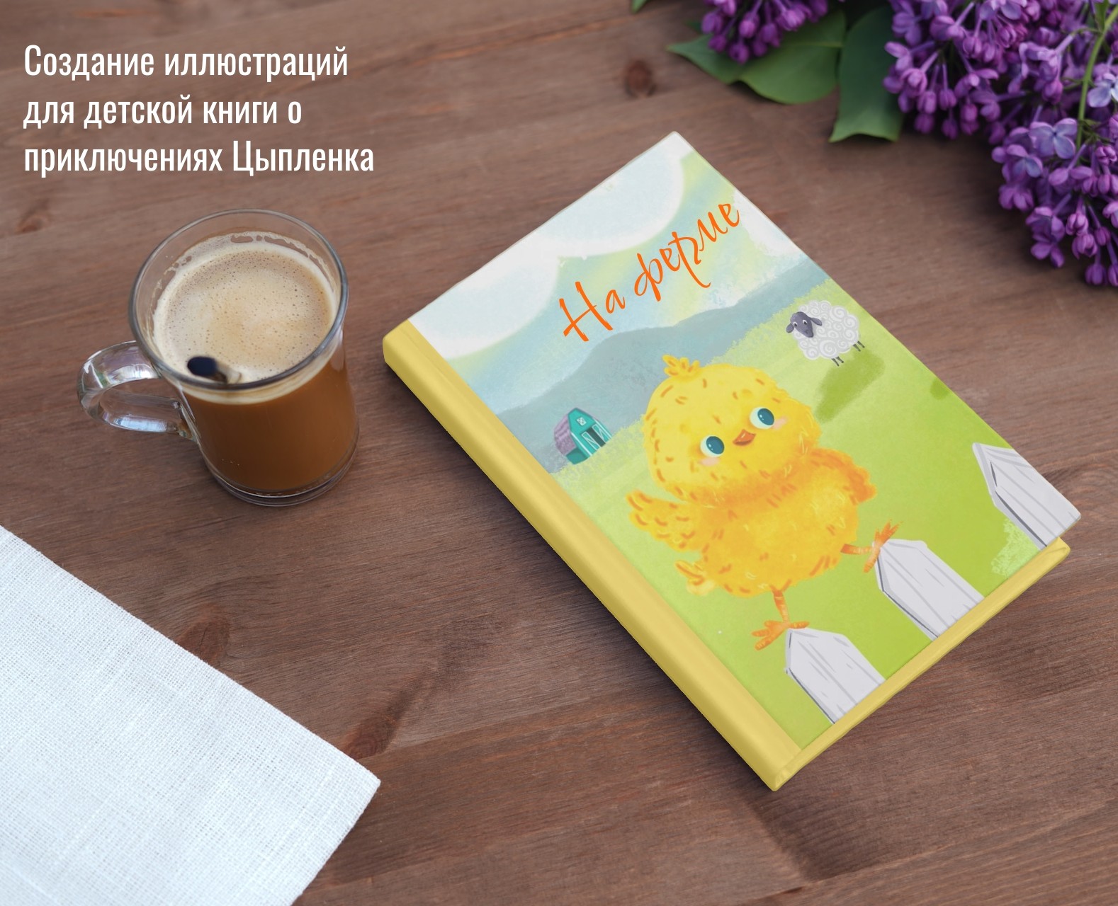 Иллюстрации для детской книги про цыплёнка «На ферме» (0–4 … на Dprofile