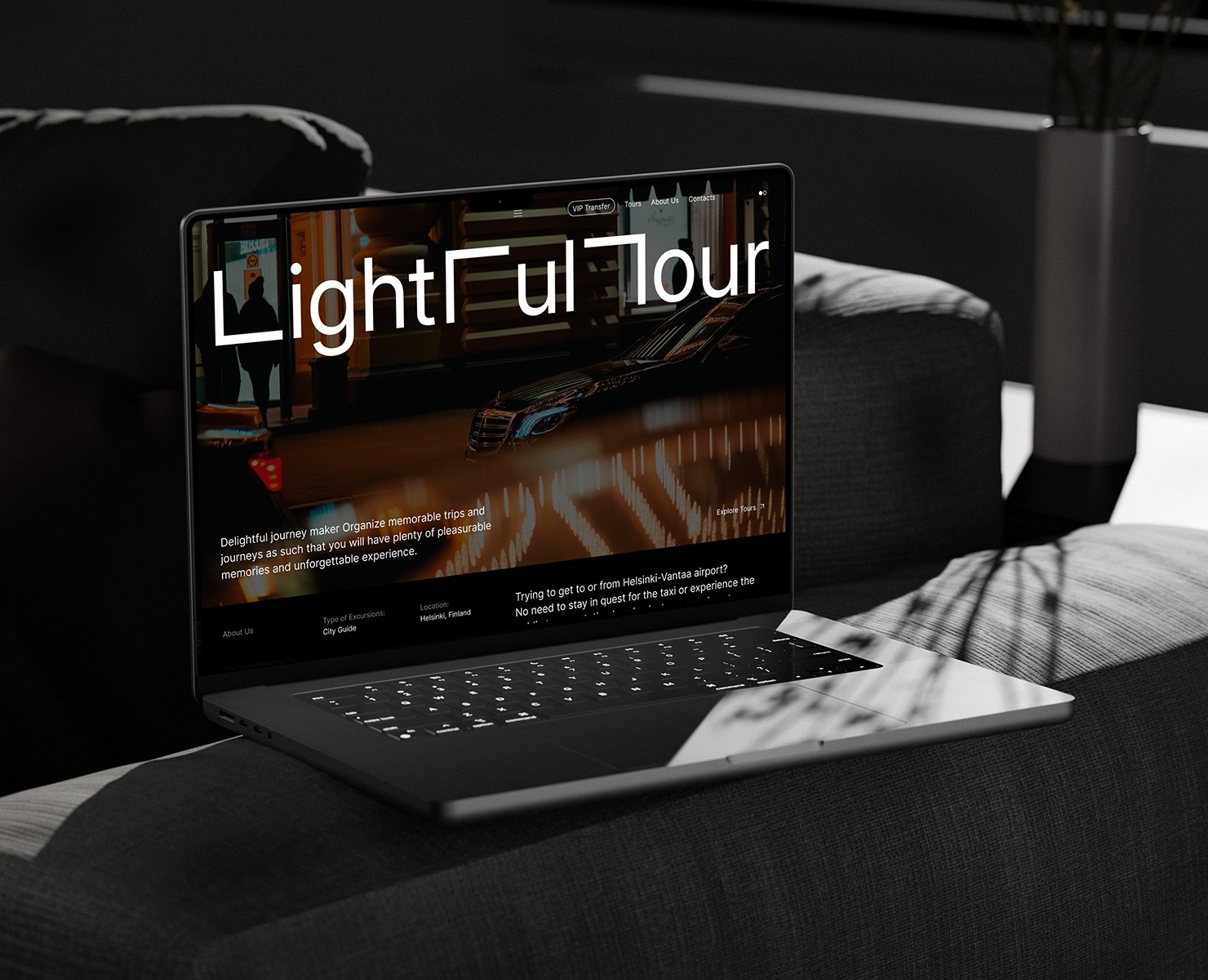 LightFulTour. Логотип и дизайн сайта — Интерфейсы, Брендинг на Dprofile