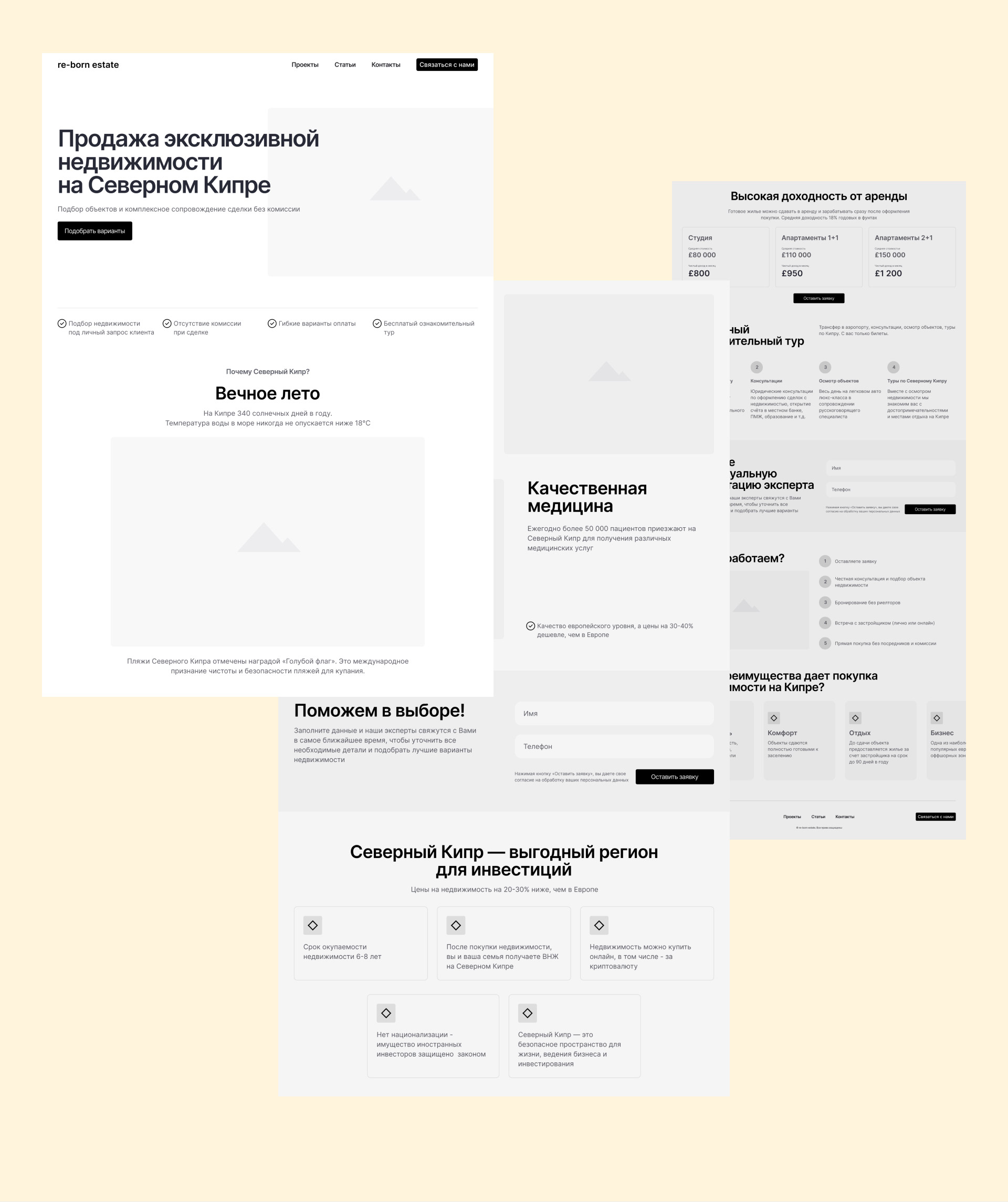 Re-Born Estate. Сайт агентства недвижимости на Tilda — Изображение №4 — Интерфейсы, Графика на Dprofile