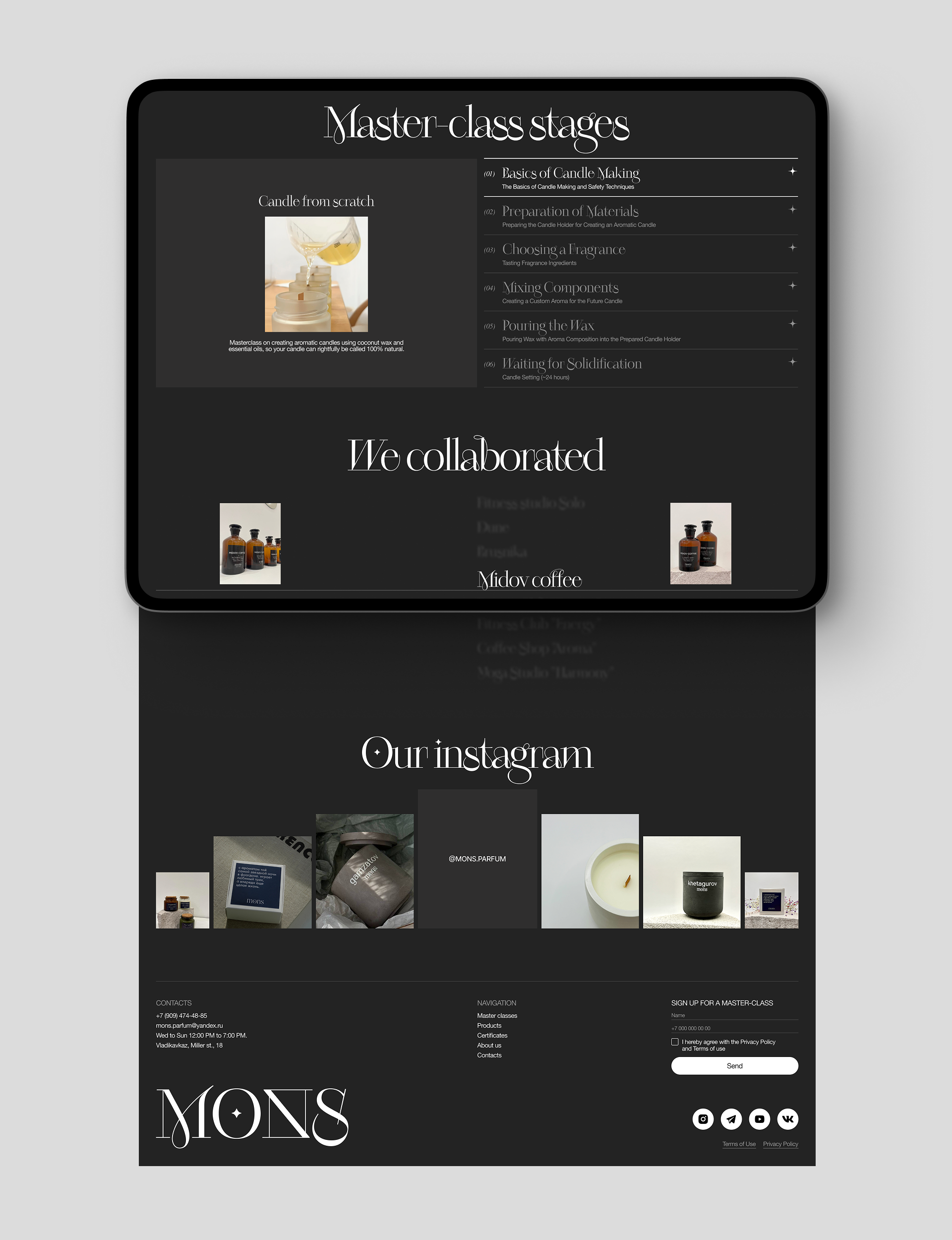 Mons — лендинг парфюмерного пространства — Изображение №5 — Интерфейсы на Dprofile