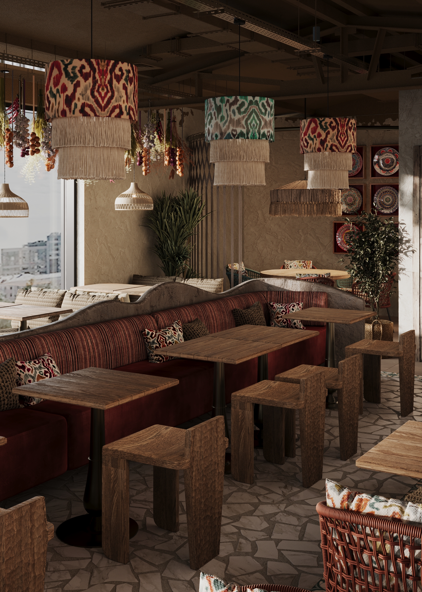 By Bazar | Бистро по-узбекски | Интерьер — Изображение №10 — 3D, Архитектура на Dprofile