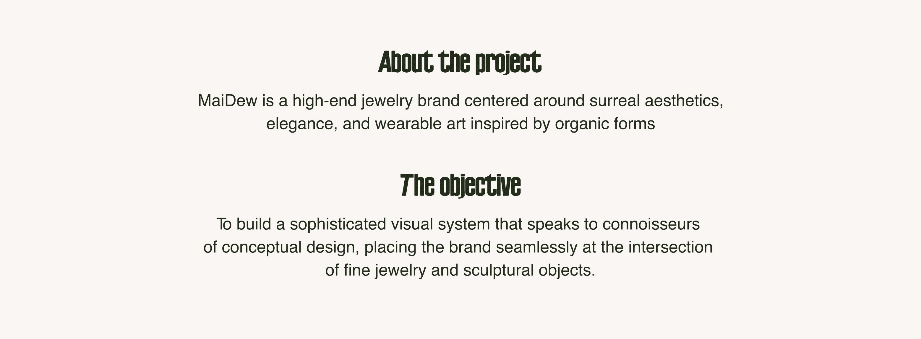 MaiDew | Decadent jewelry | Айдентика ювелирного бренда укр… — Изображение №2 — Брендинг, Нейро на Dprofile