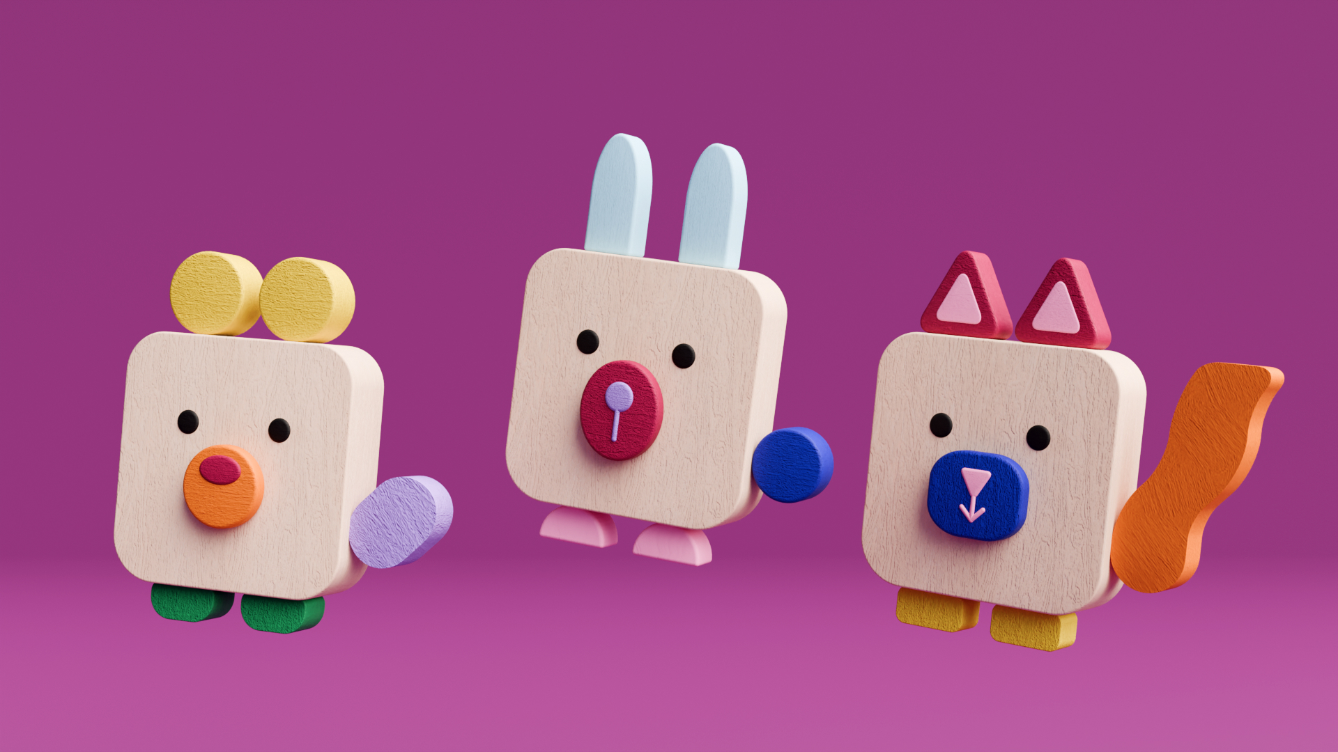 Модульная игрушка зверята — Изображение №1 — 3D, Промдизайн на Dprofile