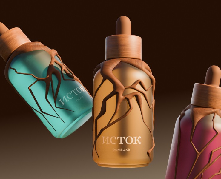 Исток — масло для тела — Брендинг, 3D на Dprofile