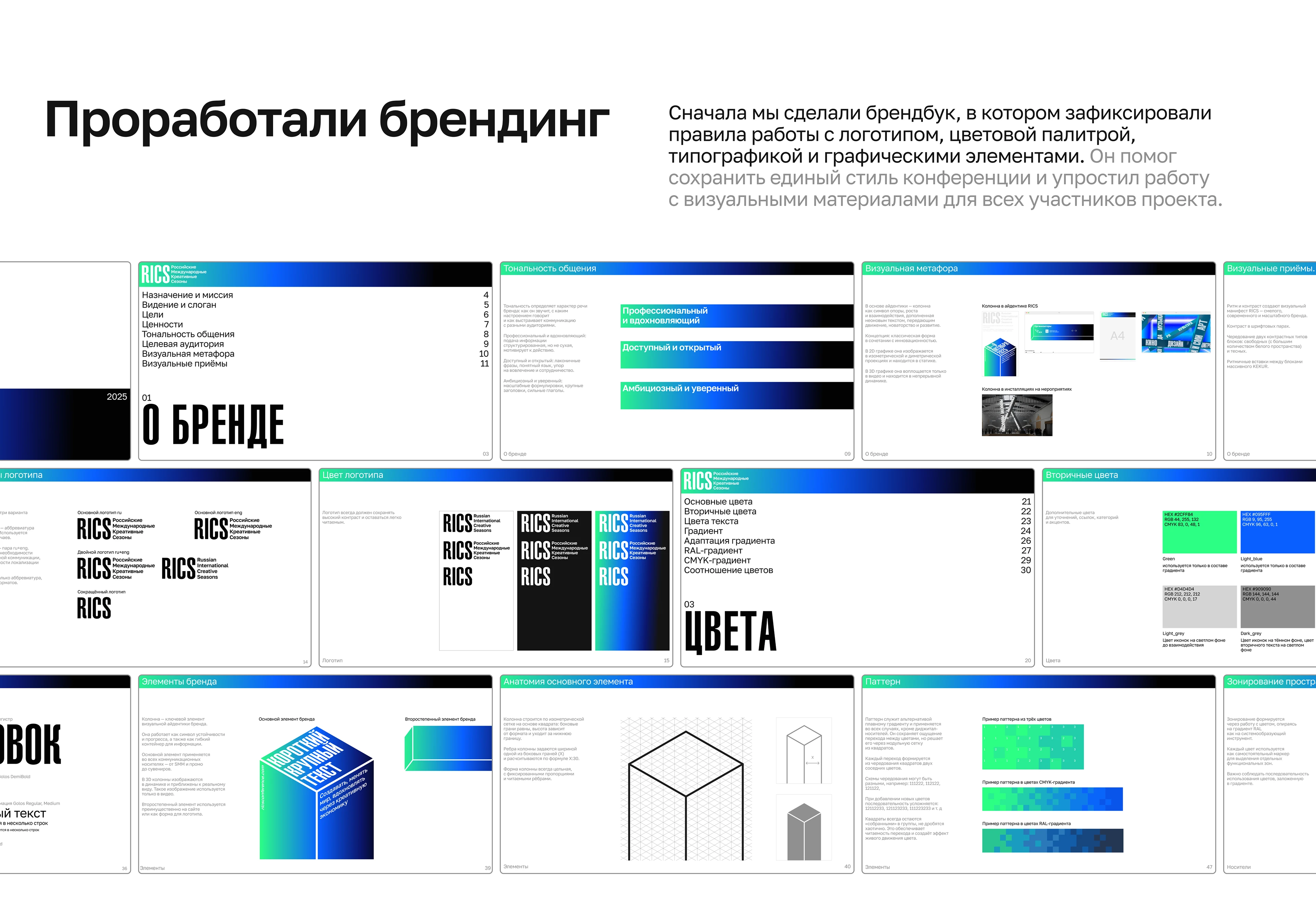 Лендинг с 3D колоннами для конференции RICS — Изображение №5 — Интерфейсы, Брендинг на Dprofile
