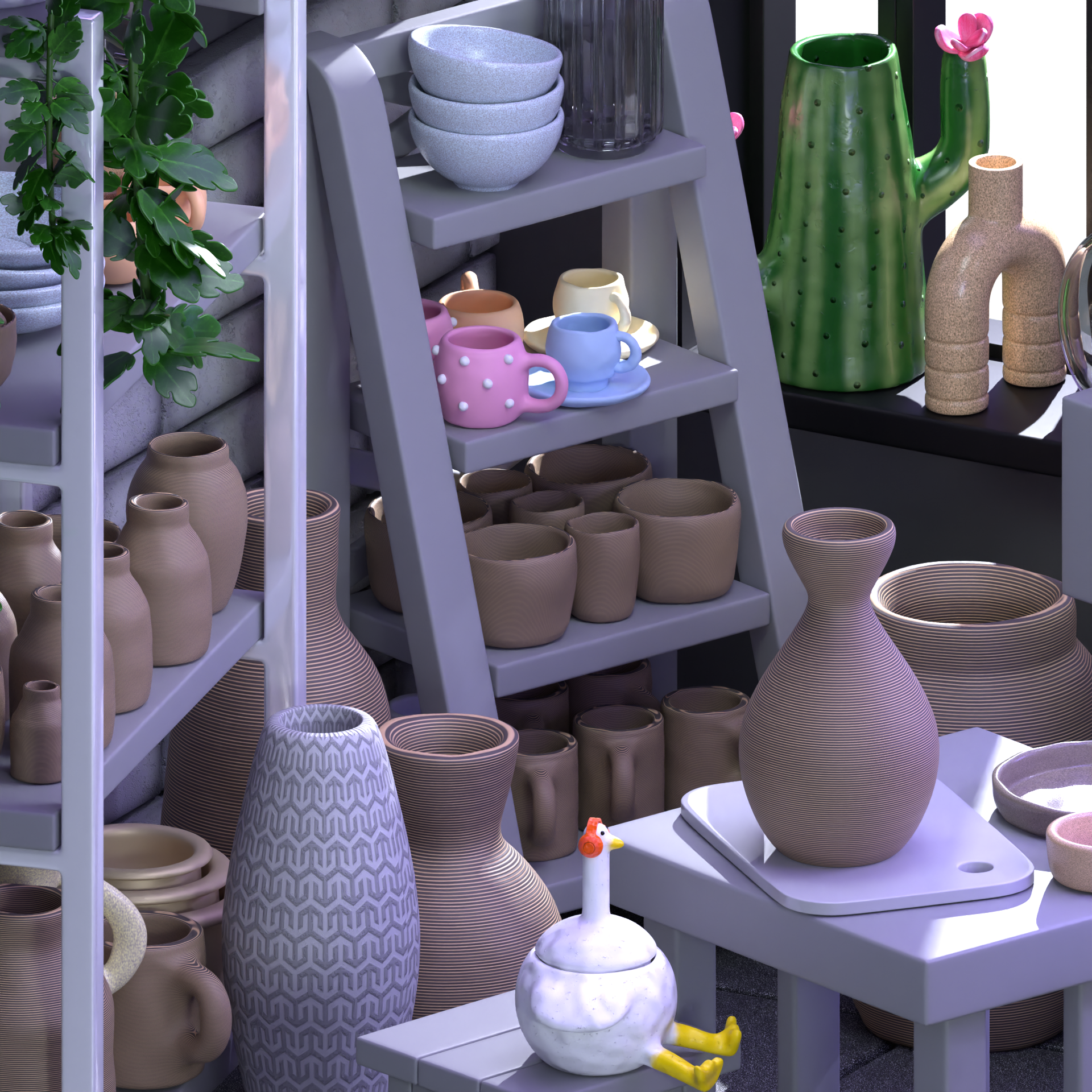 ISOMETRIC ROOM стилизованная творческая мастерская — Изображение №8 — Иллюстрация, 3D на Dprofile