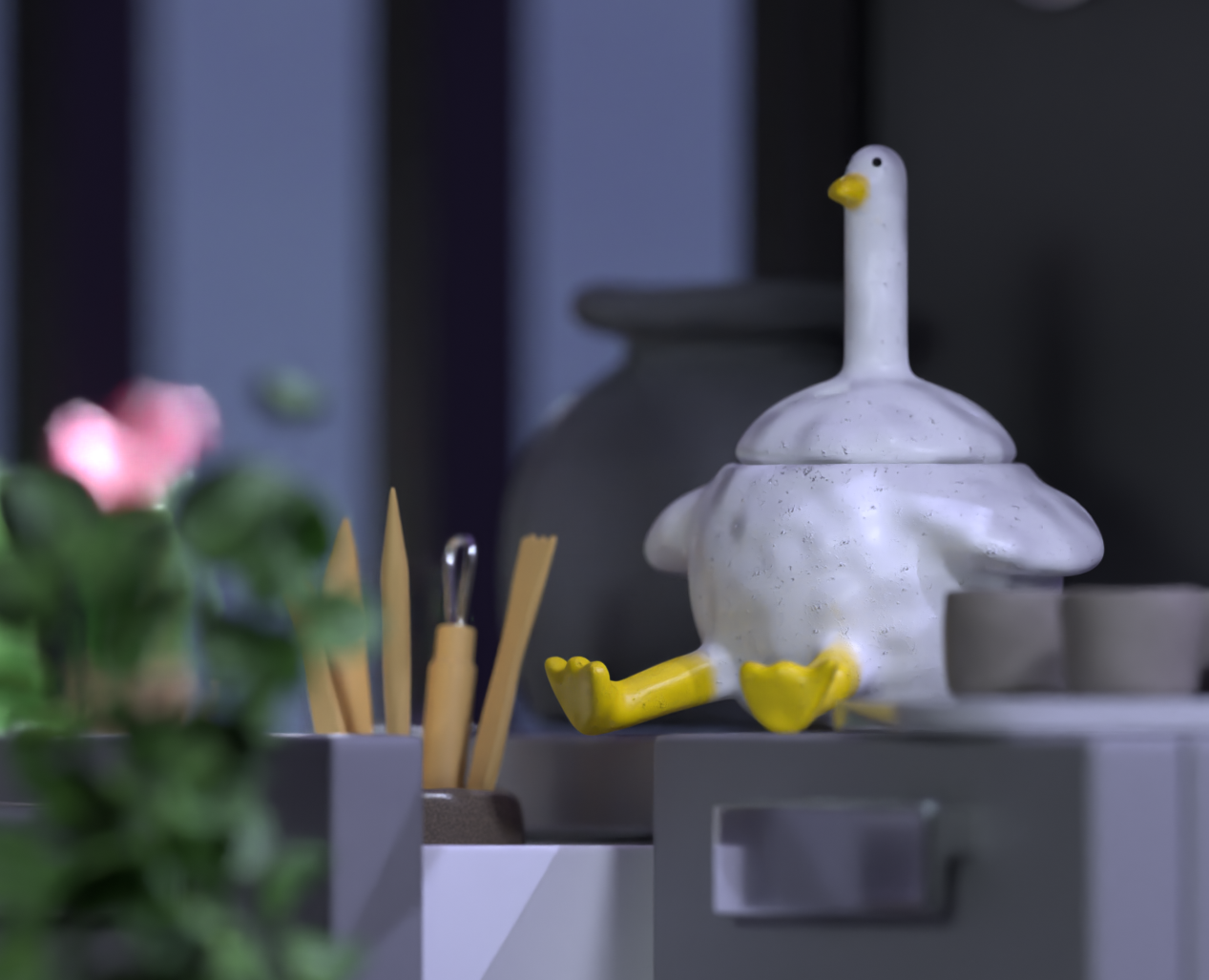 ISOMETRIC ROOM стилизованная творческая мастерская — Иллюстрация, 3D на Dprofile