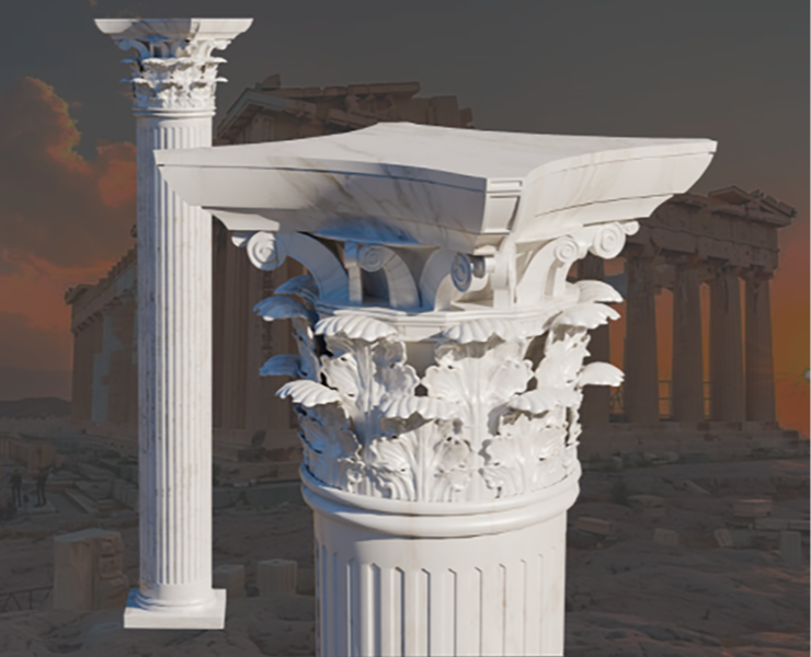 модель колонны — Иллюстрация, 3D на Dprofile