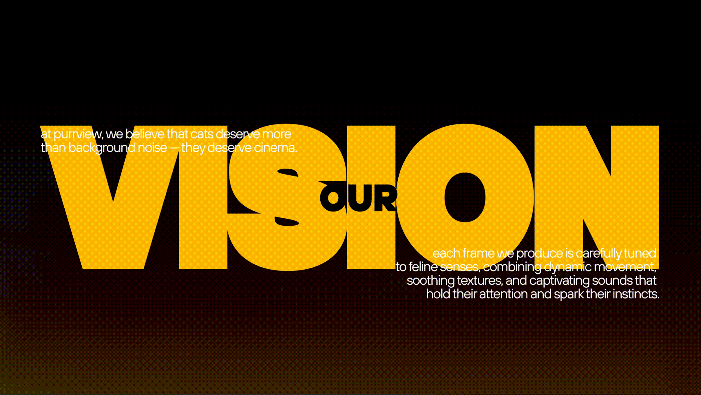 Purrview – landing for cat's film studio — Изображение №2 — Интерфейсы, Брендинг на Dprofile