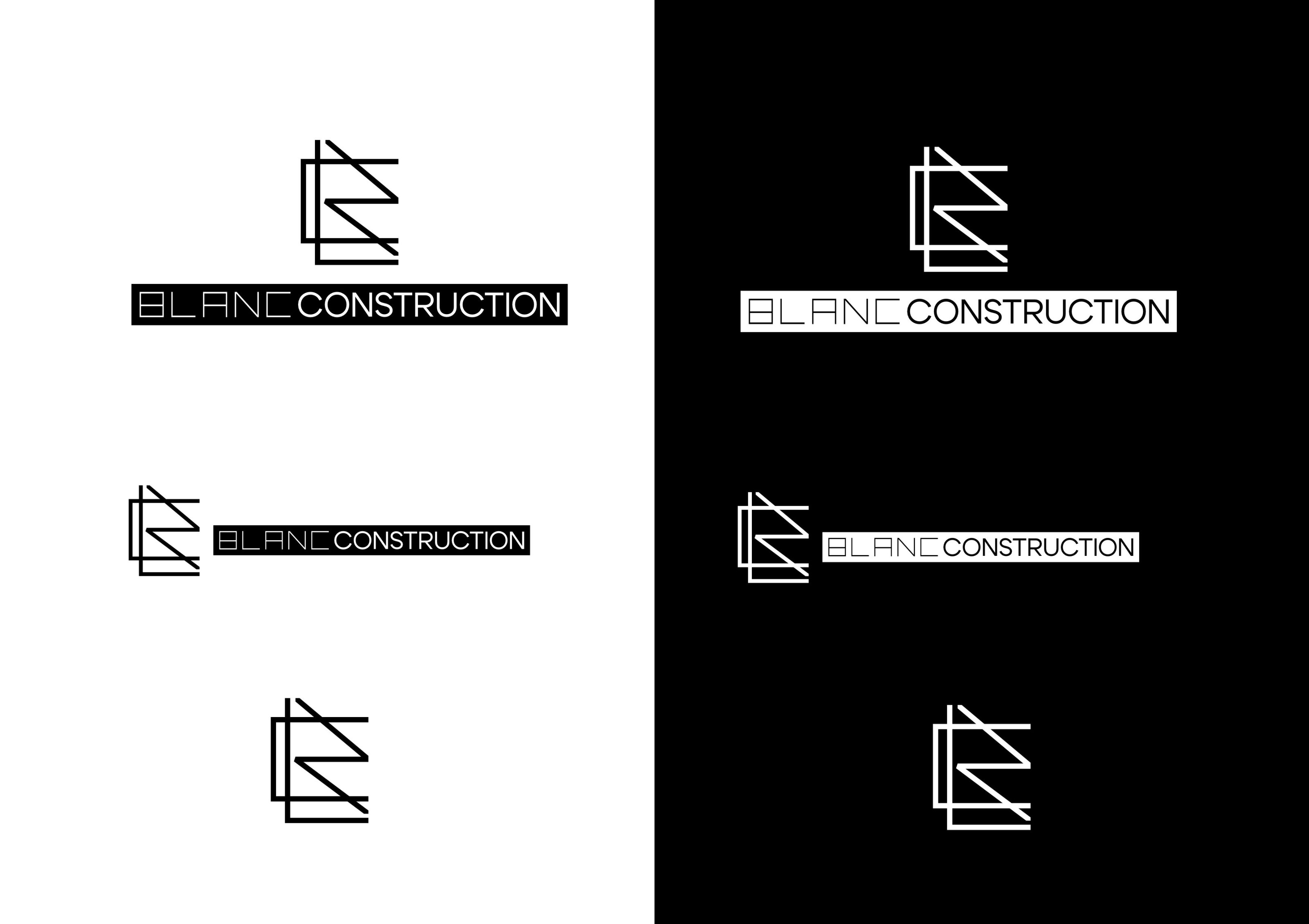 Логотип для строительной компании "Blanc Construction" — Изображение №3 — Брендинг на Dprofile