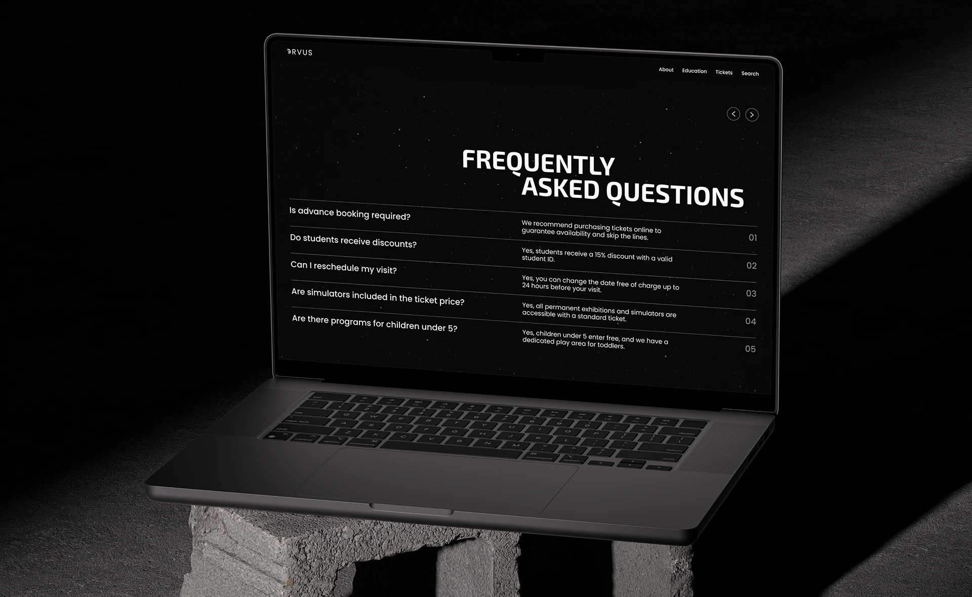 SPACE MUSEUM WEBSITE | UI/UX DESIGN | CORPORATE — Изображение №8 — Интерфейсы, Анимация на Dprofile