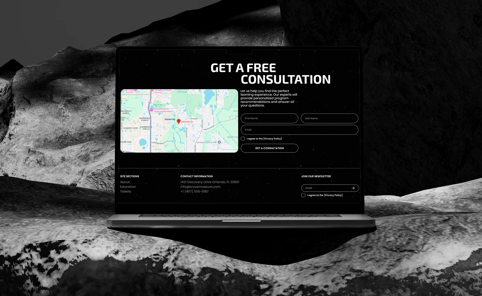 SPACE MUSEUM WEBSITE | UI/UX DESIGN | CORPORATE — Изображение №10 — Интерфейсы, Анимация на Dprofile