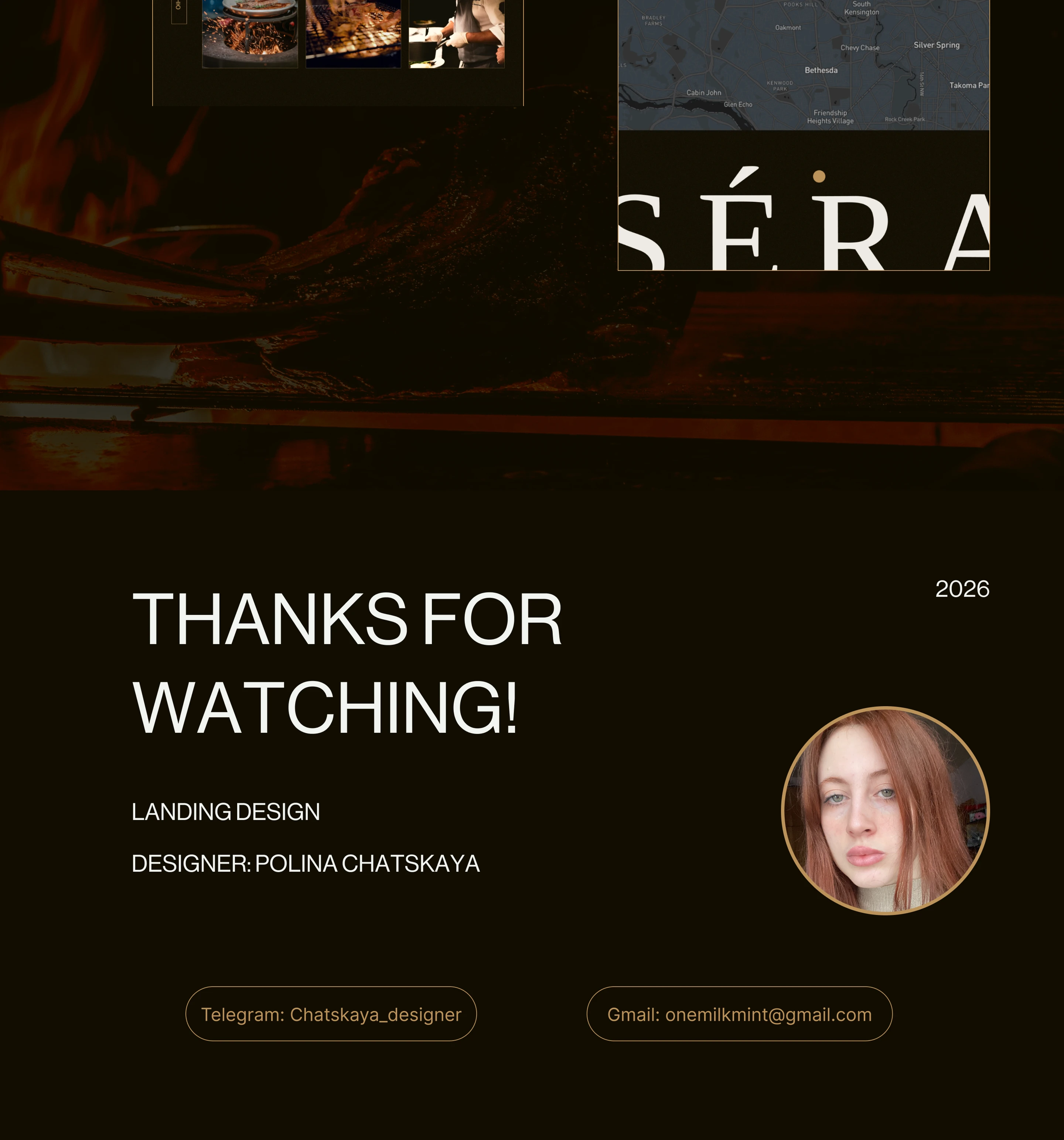 SERA | landing design restaurant — Изображение №4 — Интерфейсы, Графика на Dprofile