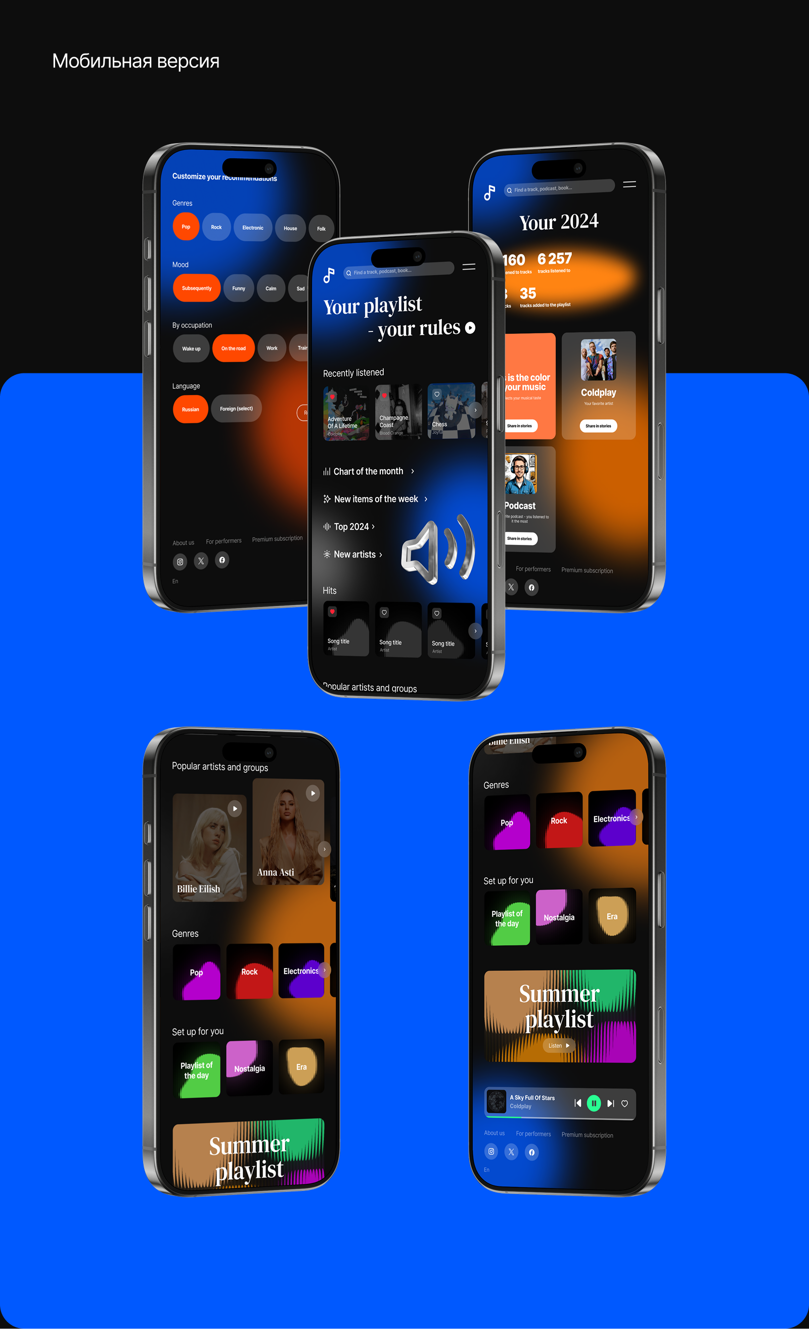 Дизайн сайта для прослушивания музыки — Изображение №7 — Интерфейсы на Dprofile