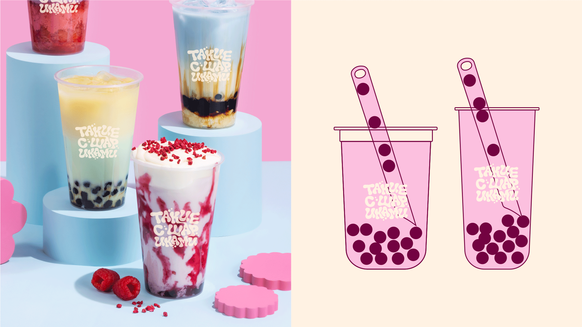 Фирменный стиль | Кафе бабл чая | Дизайн логотипа и упаковок — Изображение №7 — Брендинг на Dprofile