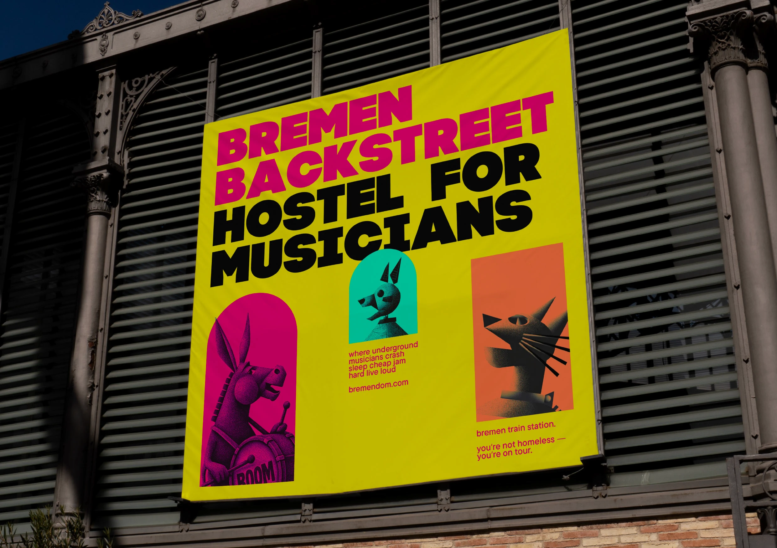 BREMEN BACKSTREET: HOSTEL FOR MUSICIANS — Изображение №6 — Брендинг, Графика на Dprofile