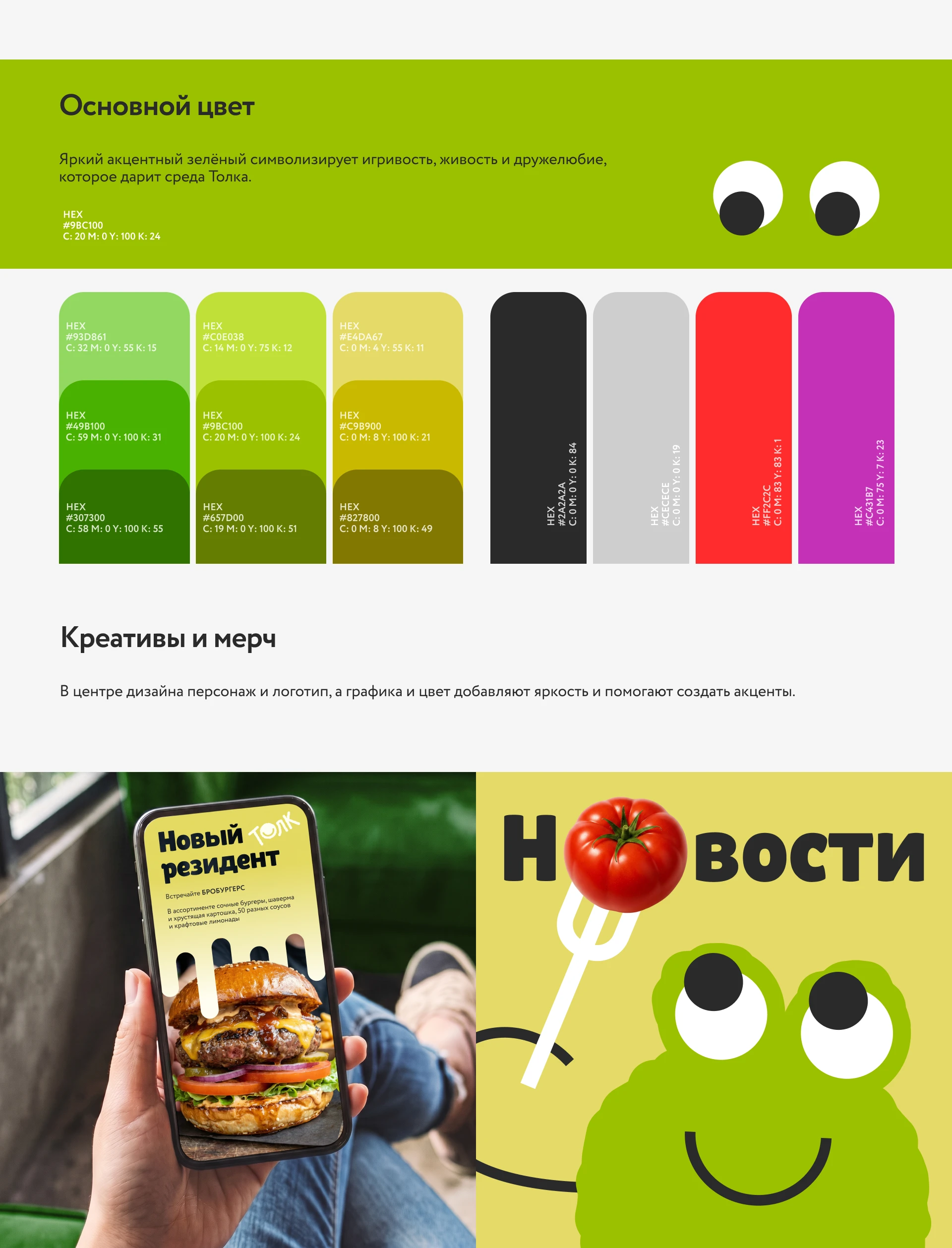 Айдентика для фудмаркета Толк — Изображение №4 — Брендинг, Иллюстрация на Dprofile