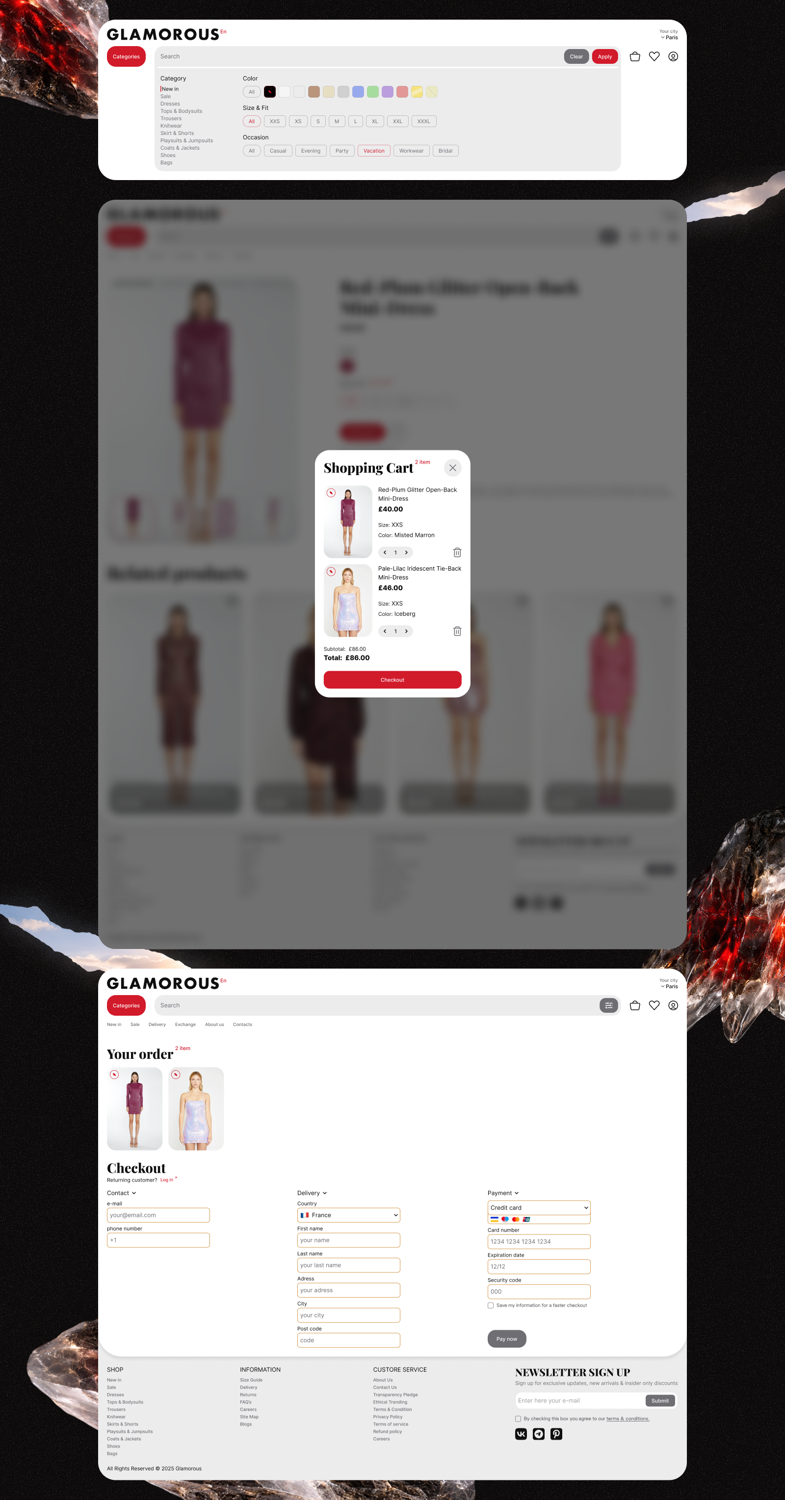 Glamorous | e-commerce — Изображение №10 — Интерфейсы на Dprofile